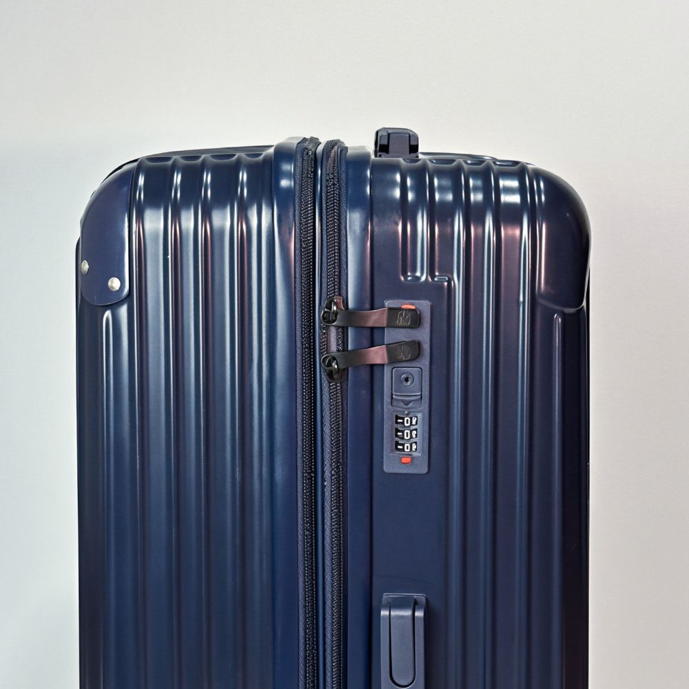 Mala De Viagem Média 23 Kg Policarbonato + Abs Com Expansor Unika Azul