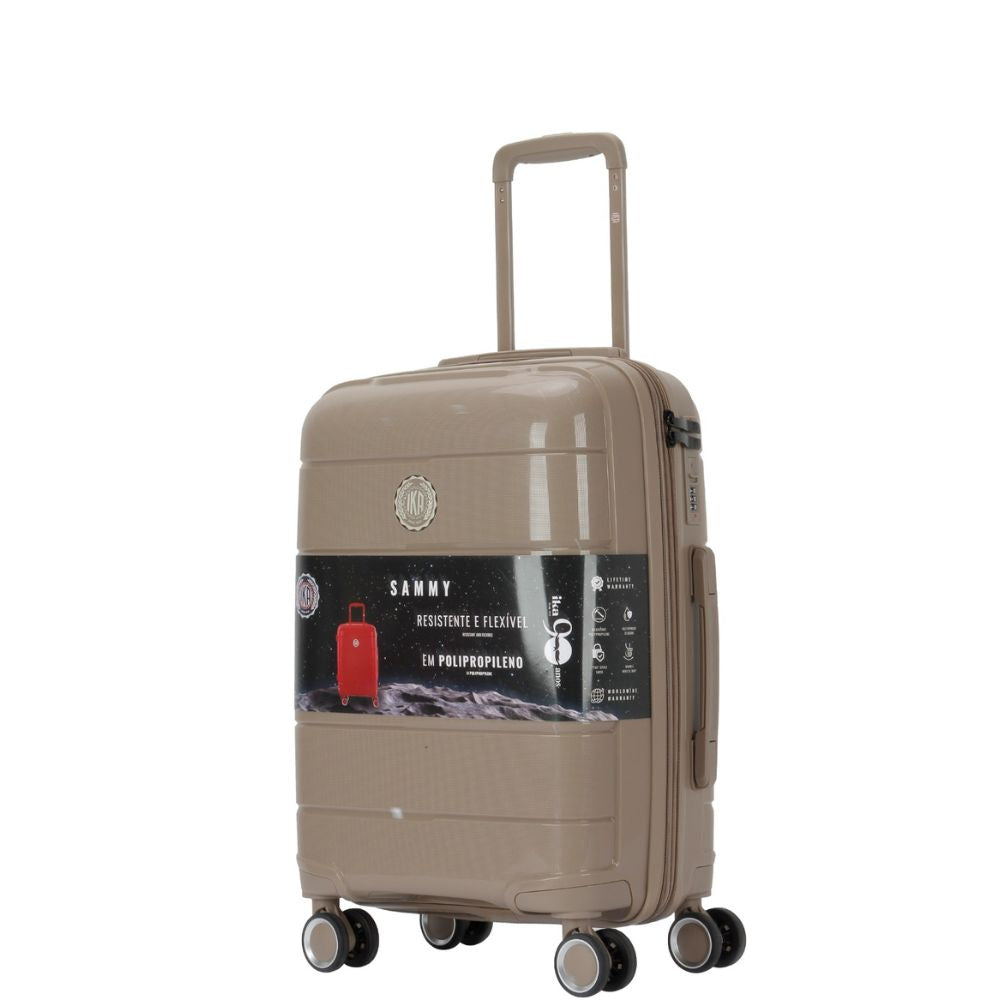 Conjunto Mala de Bordo com Frasqueira Sammy Champagne