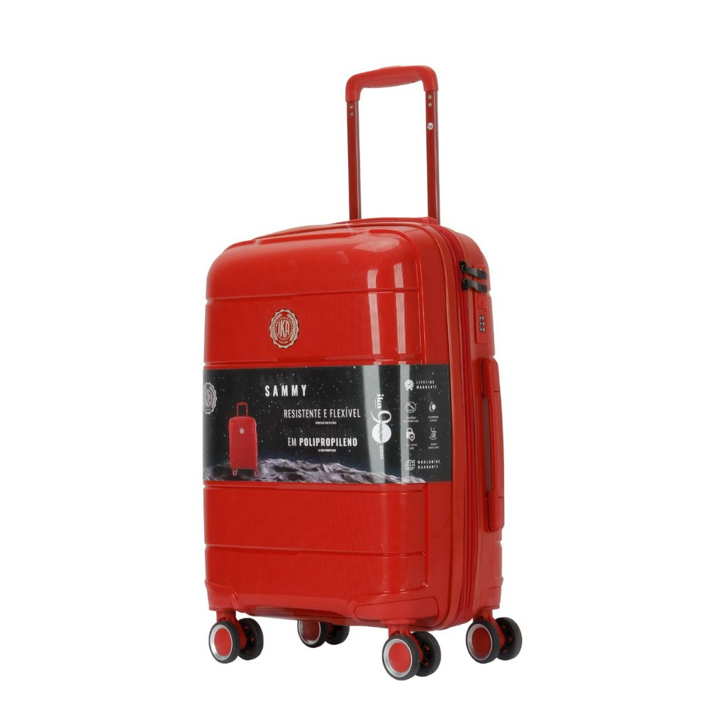 Conjunto De Malas De Vagem P, M e G Sammy Vermelha