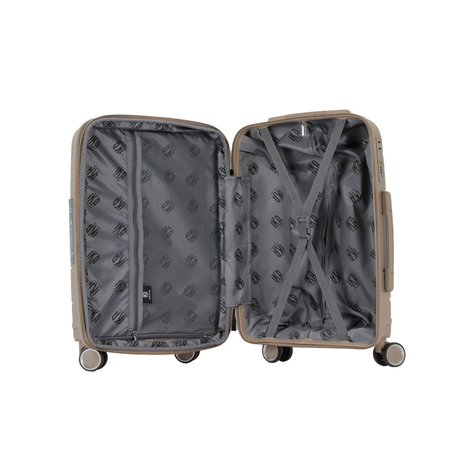 Mala De Viagem Pequena De Bordo 10 kg Polipropileno Sammy Champagne