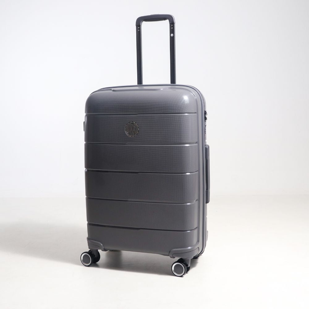 Mala de Viagem Média 23 Kg Polipropileno Com Expansor Sammy Cinza