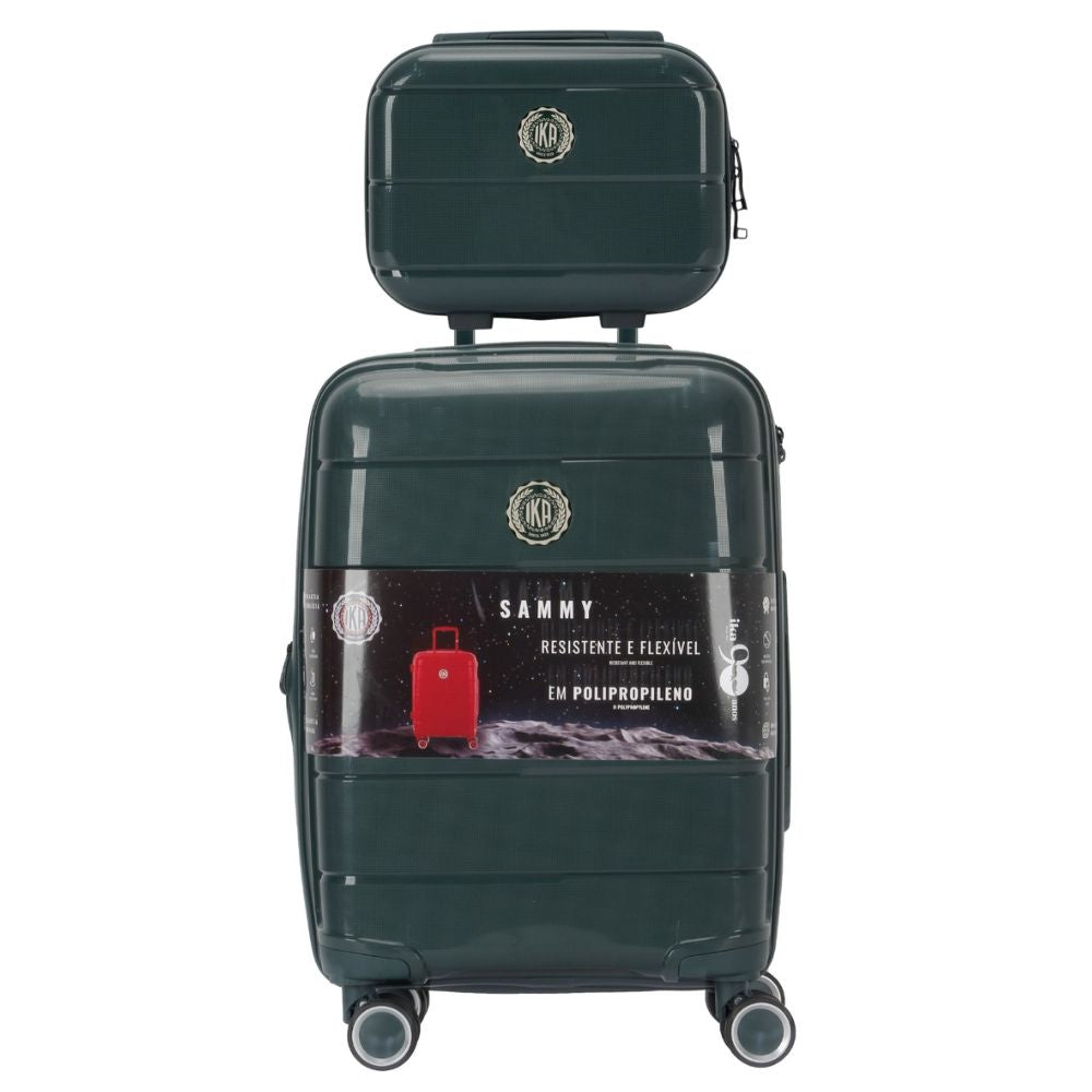 Conjunto Mala de Bordo Com Fraqueira Sammy Verde