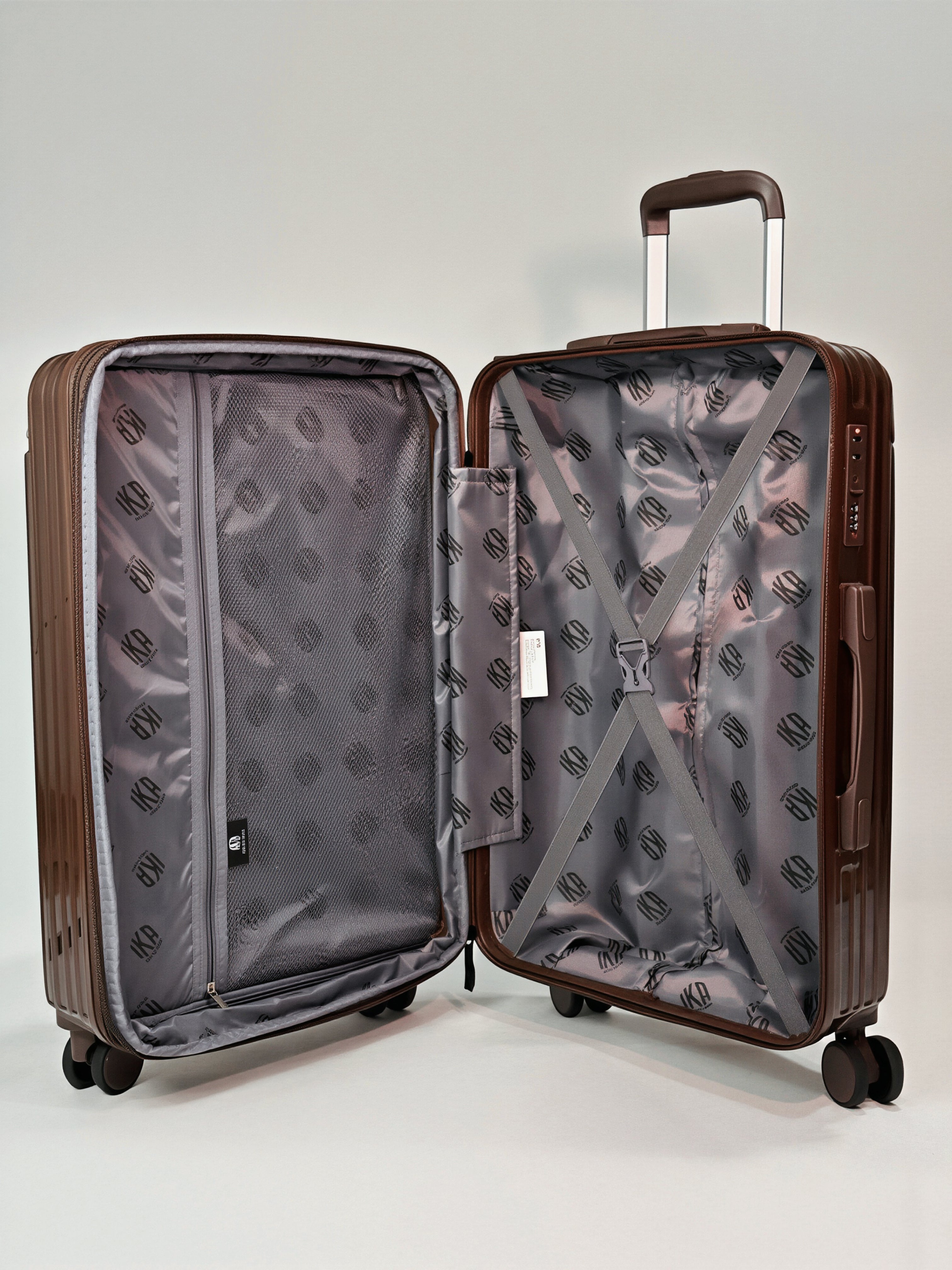Mala De Viagem Média 23 Kg Policarbonato + Abs Com Expansor Unika Coffee