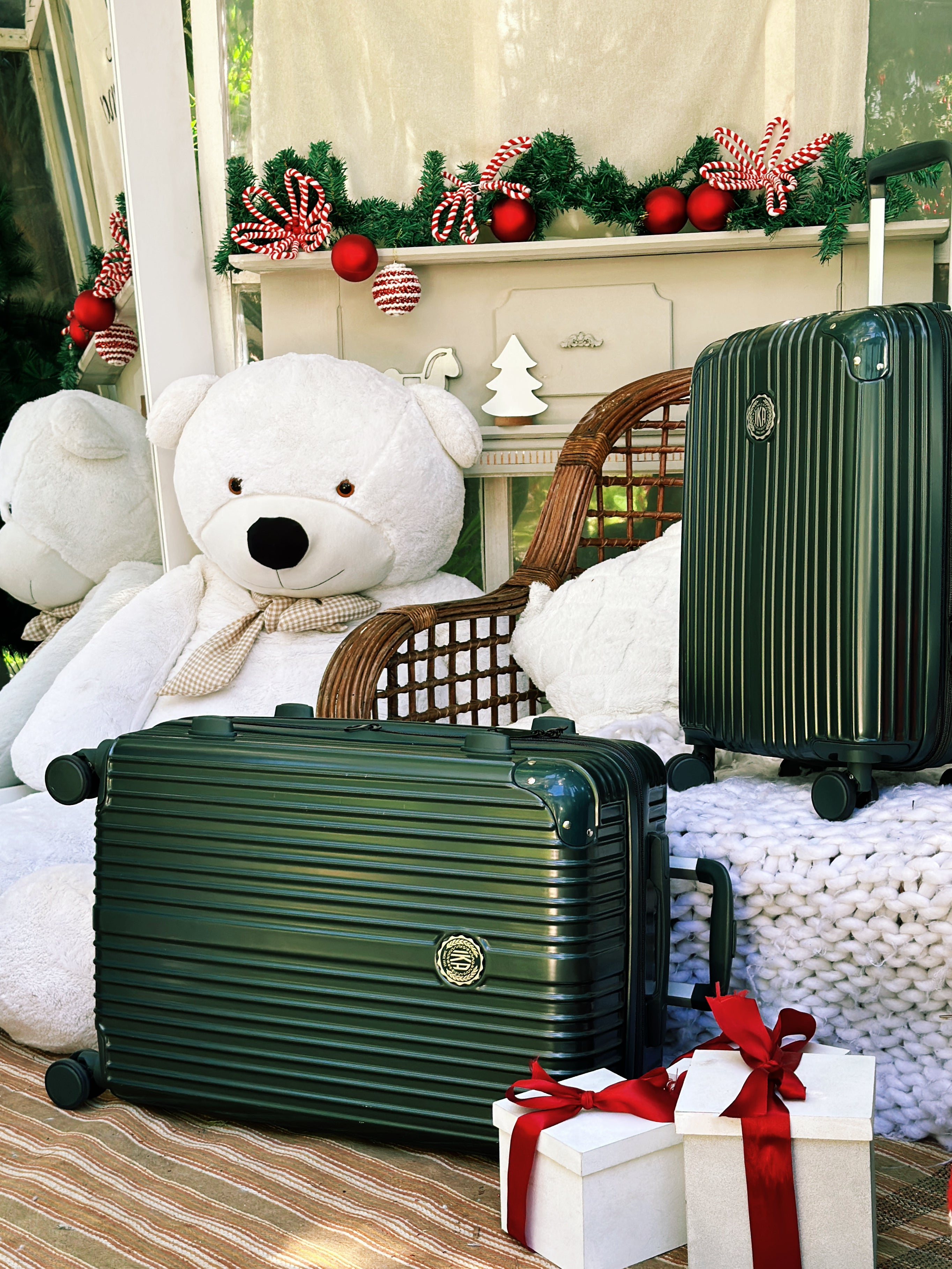 Kit Malas de Viagem Bordo e Média unika verde