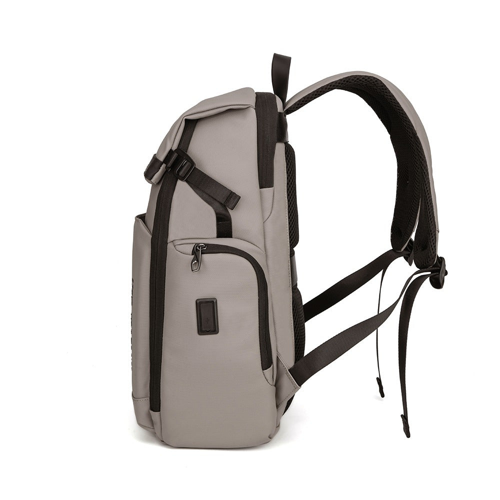 Mochila Executiva Com divisória Para Notebook Com entrada Usb Cannes Bege