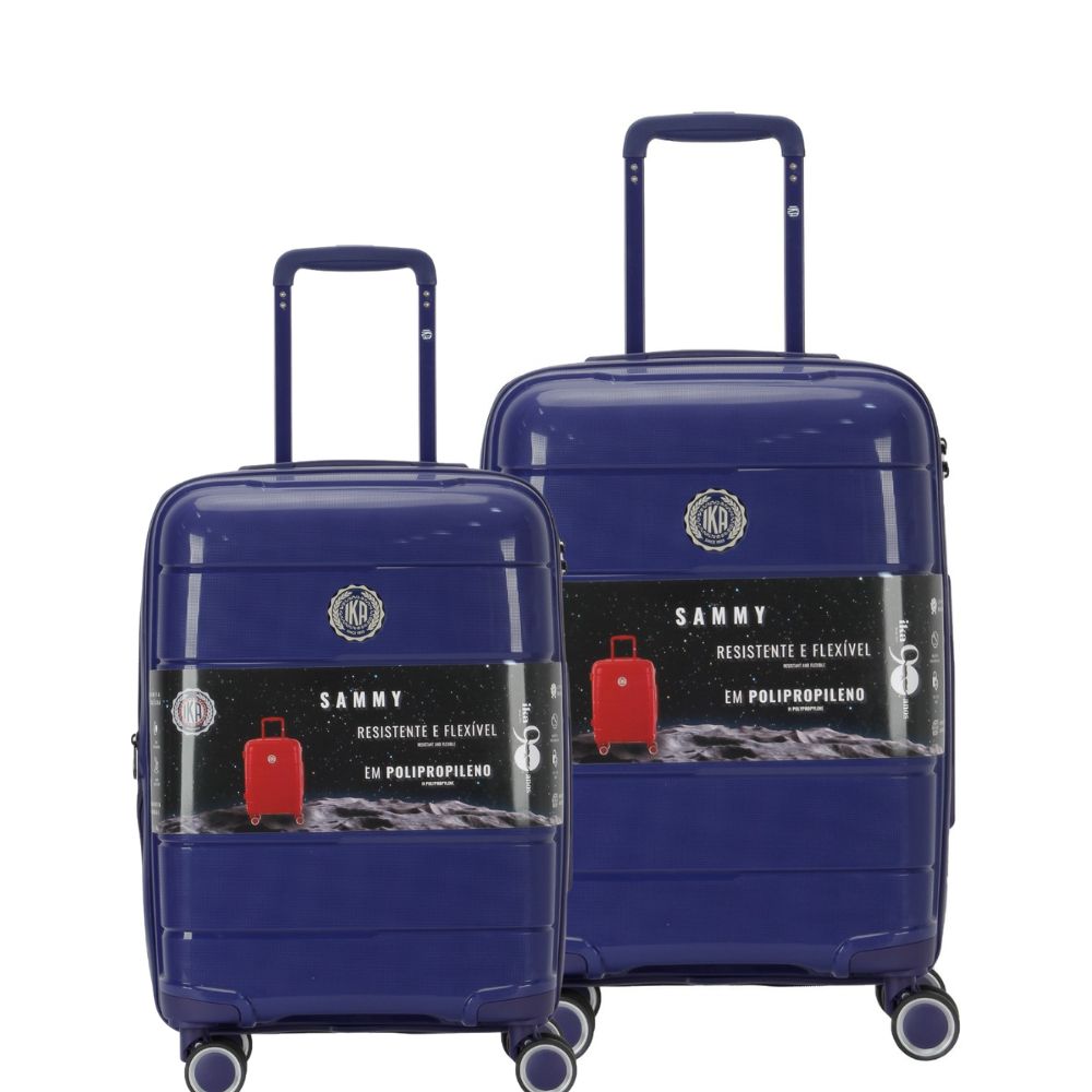 Conjunto de Malas De Viagem M e G Sammy Azul