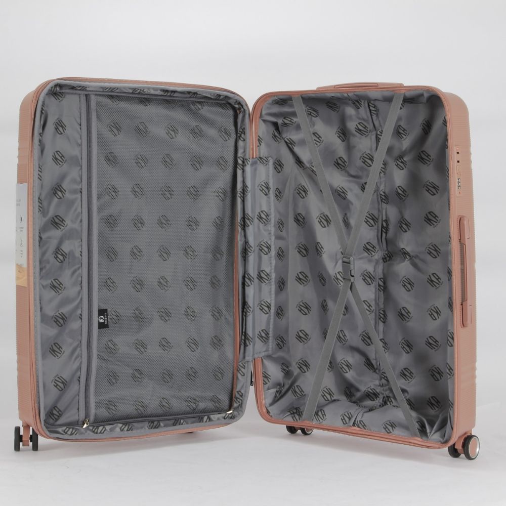 Mala De Viagem Grande 32 Kg Polipropileno Com Expansor Slim Rose