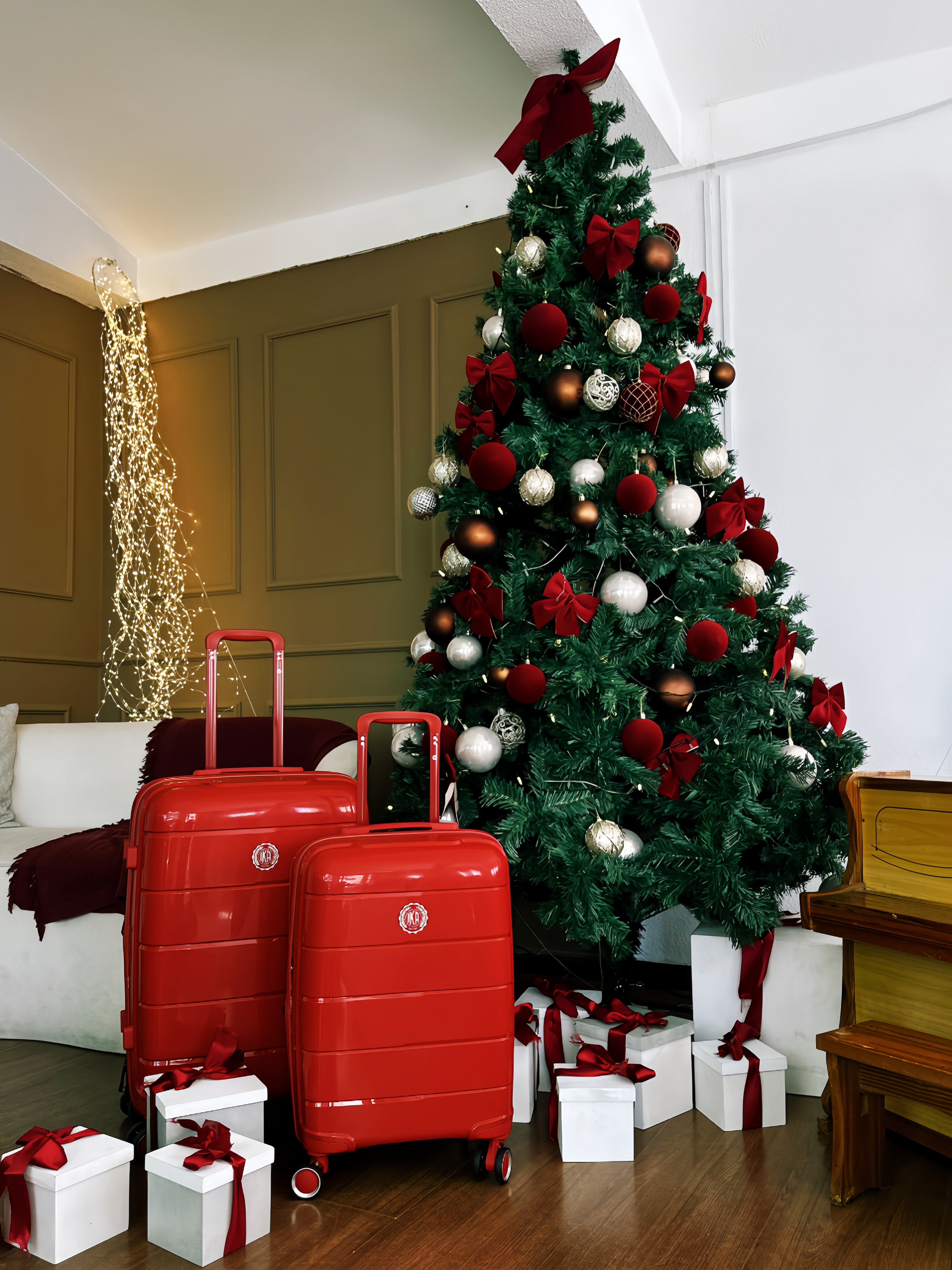 Kit malas de viagem Grande e Media vermelha sammy