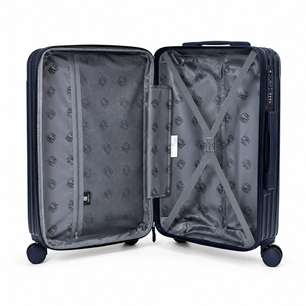 Mala De Viagem Média 23 Kg Policarbonato + Abs Com Expansor Unika Azul