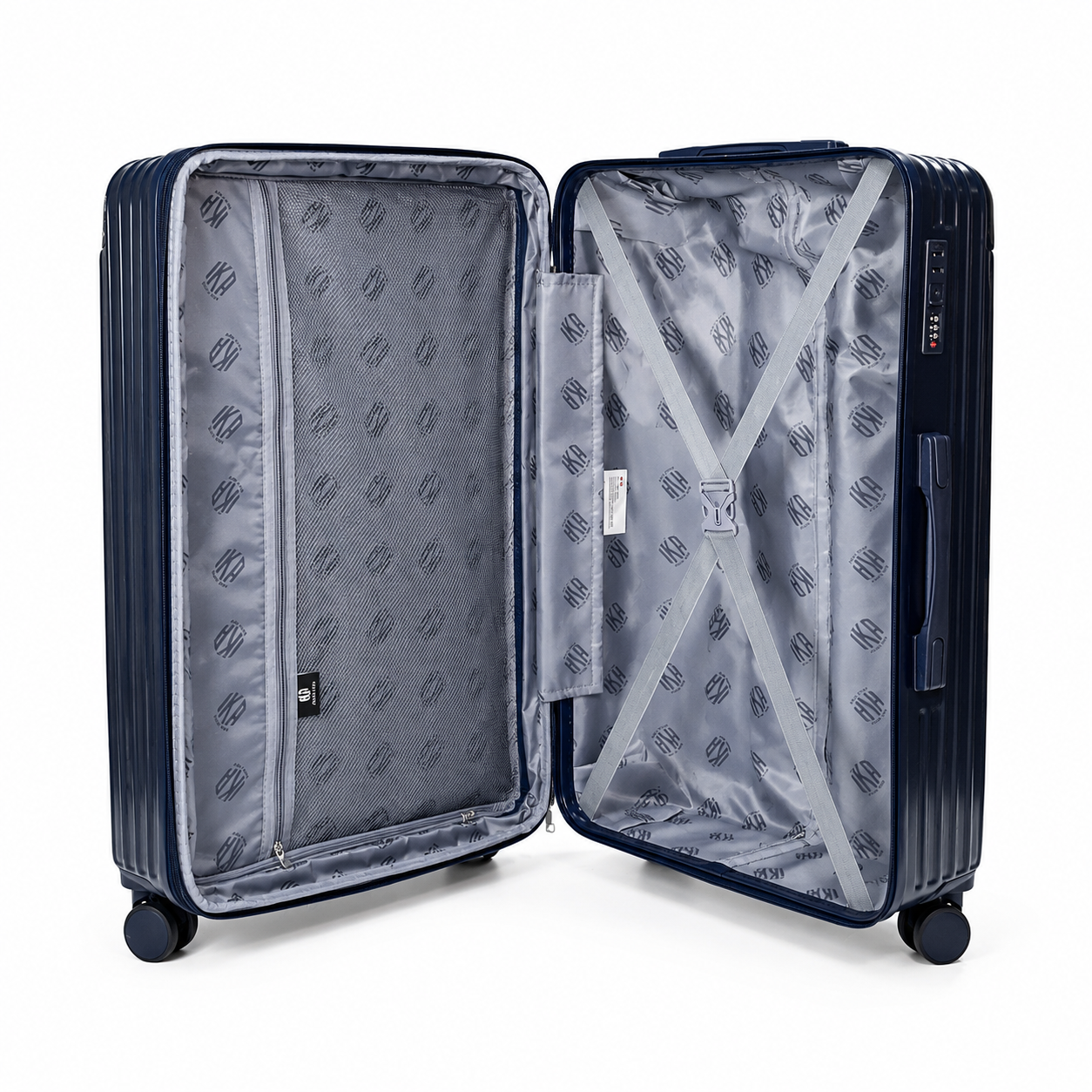 Mala De Viagem Grande 32 Kg Policarbonato +Abs Com Expansor Unika Azul