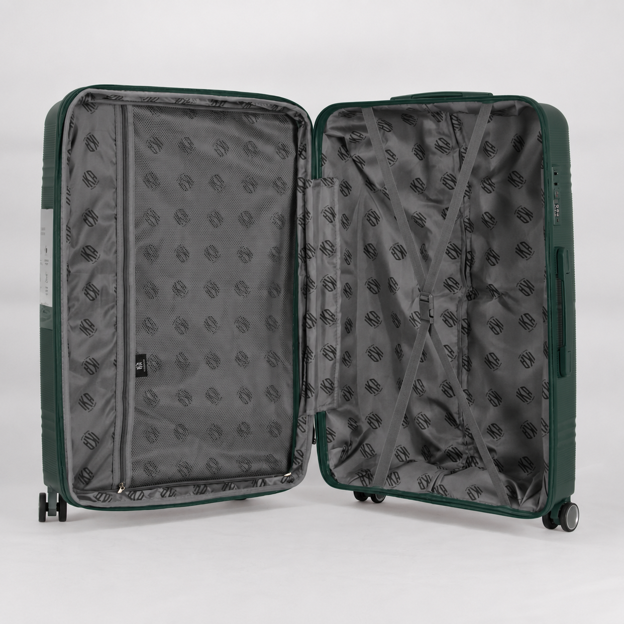 Mala De Viagem Grande 32 Kg Polipropileno Com Expansor Slim Verde