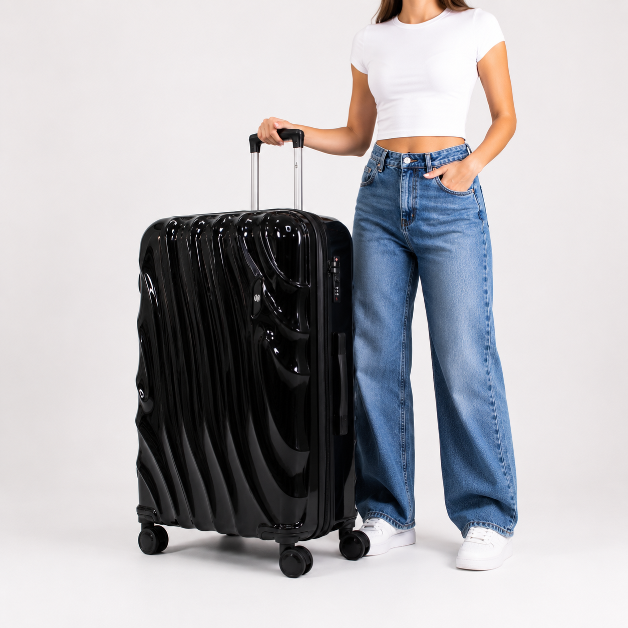 Mala De Viagem Grande 32 Kg Policarbonato +Abs Com Expansor Avalon Preta