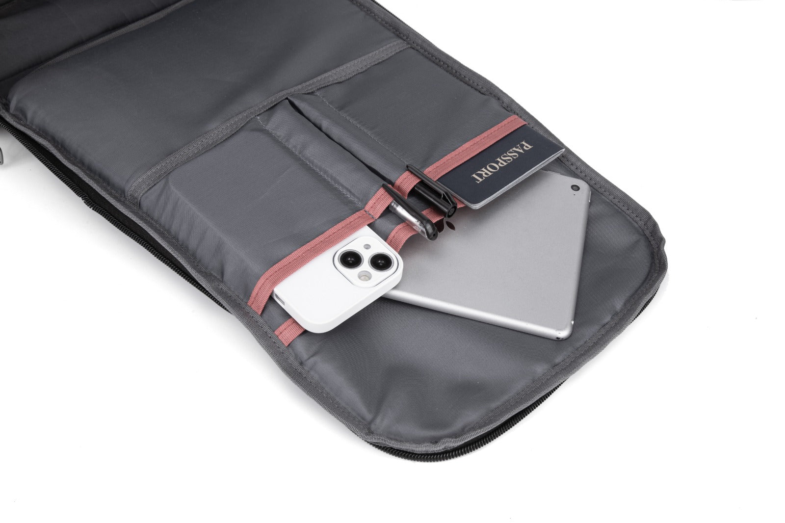 Mochila Executiva Com divisória Para Notebook Com entrada Usb Cannes Bege