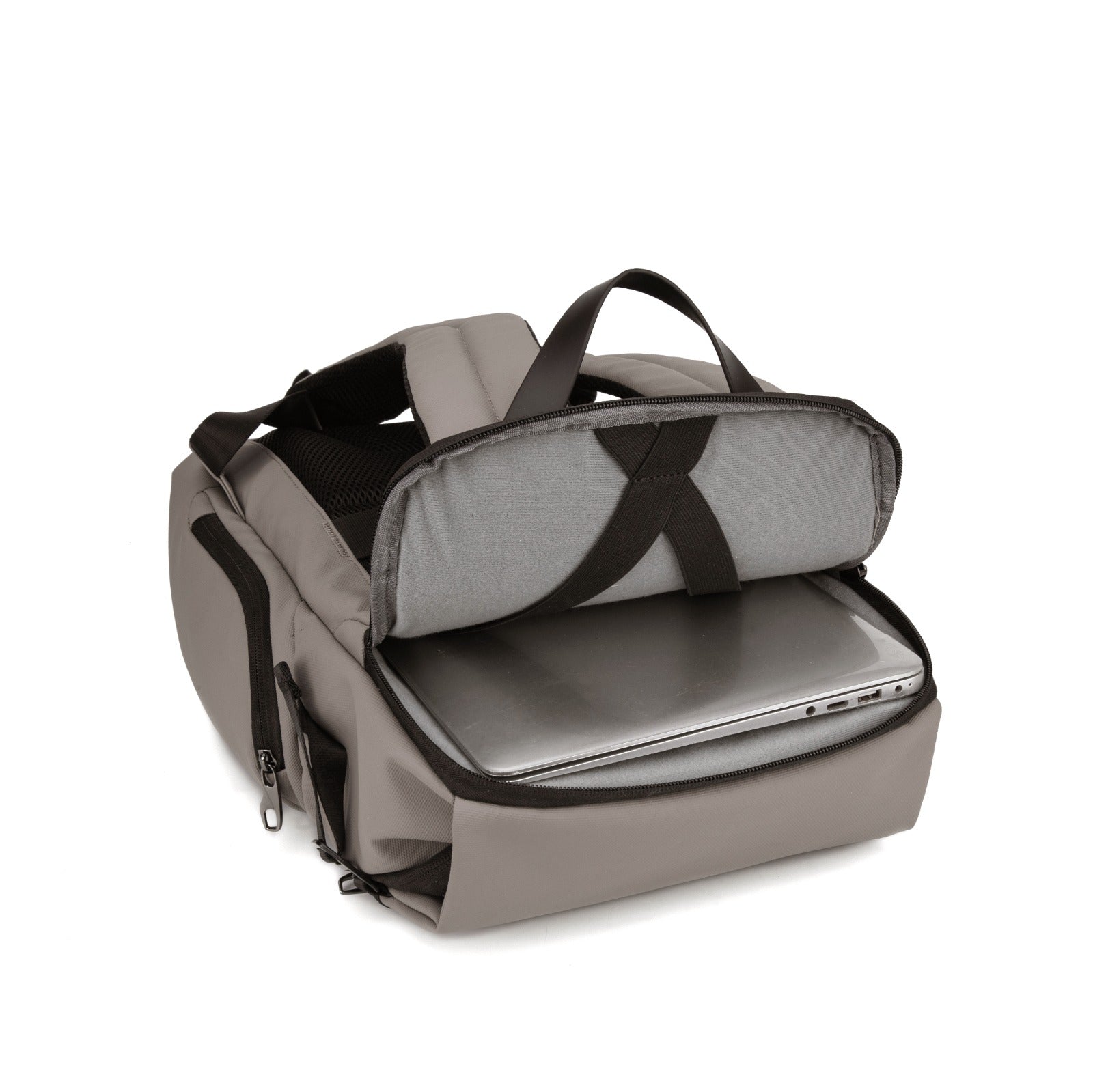 Mochila Executiva Com divisória Para Notebook Com entrada Usb Cannes Bege