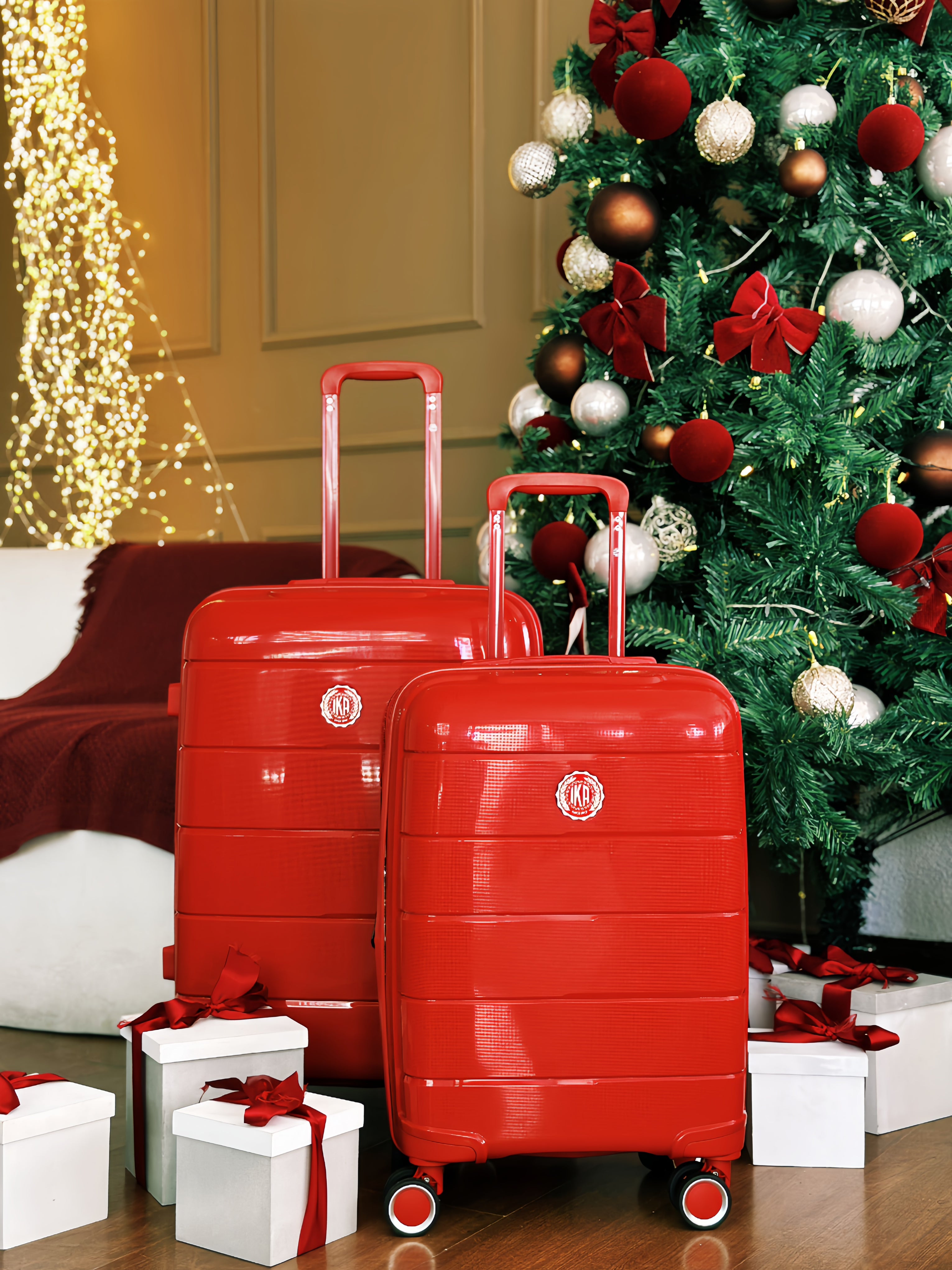 Kit malas de viagem Grande e Media vermelha sammy