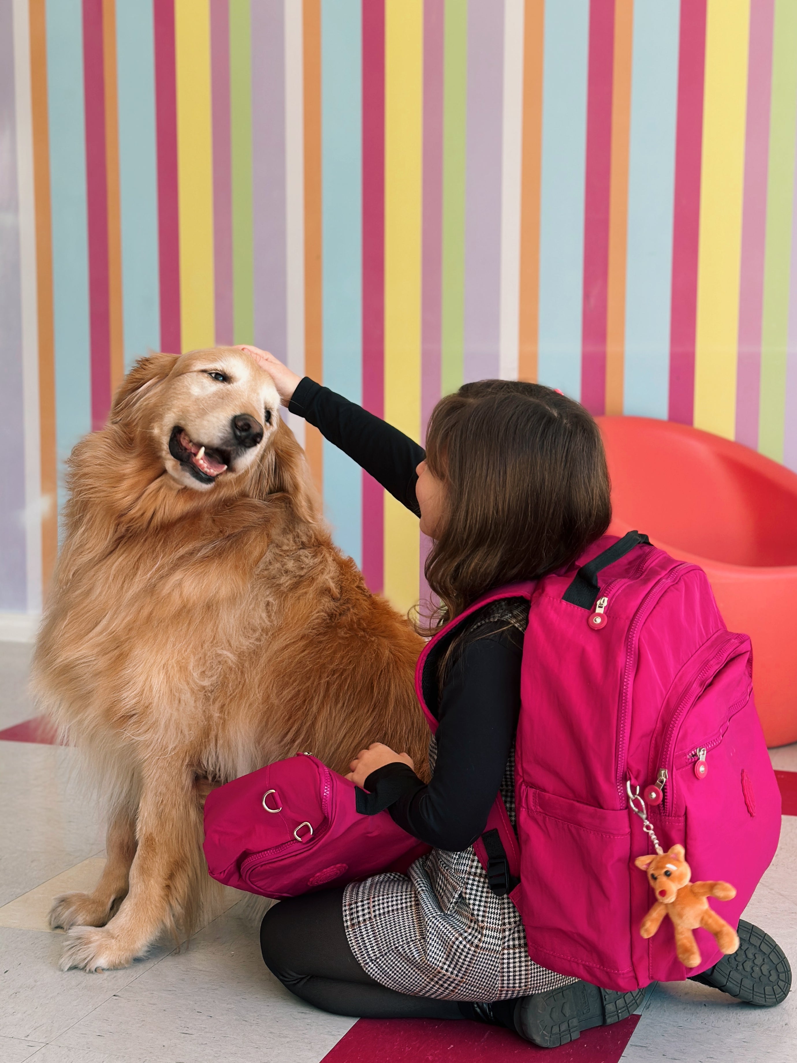 Kit infantil Mochila e Lancheira Gurukan rosa