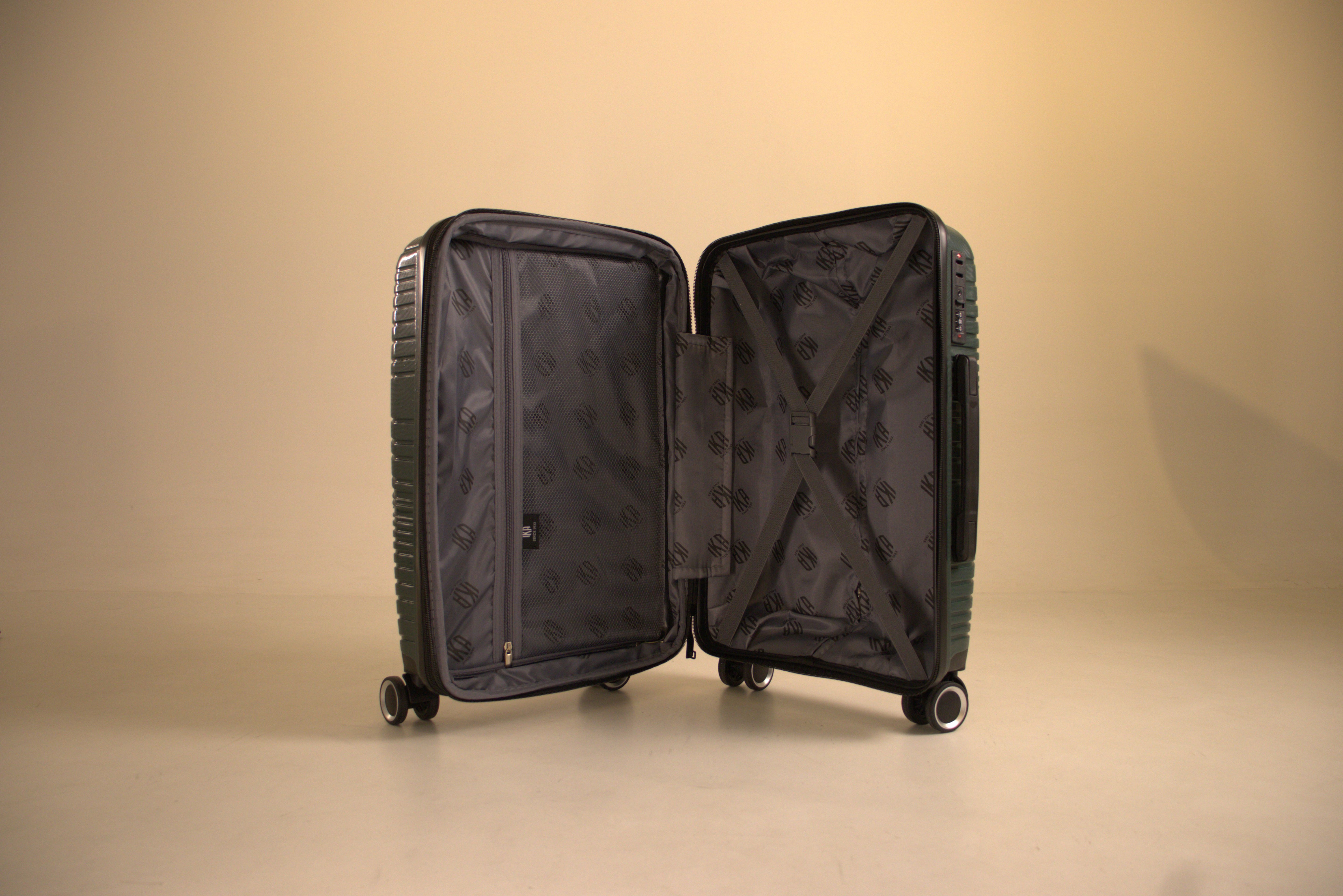 Kit malas de bordo azul e verde