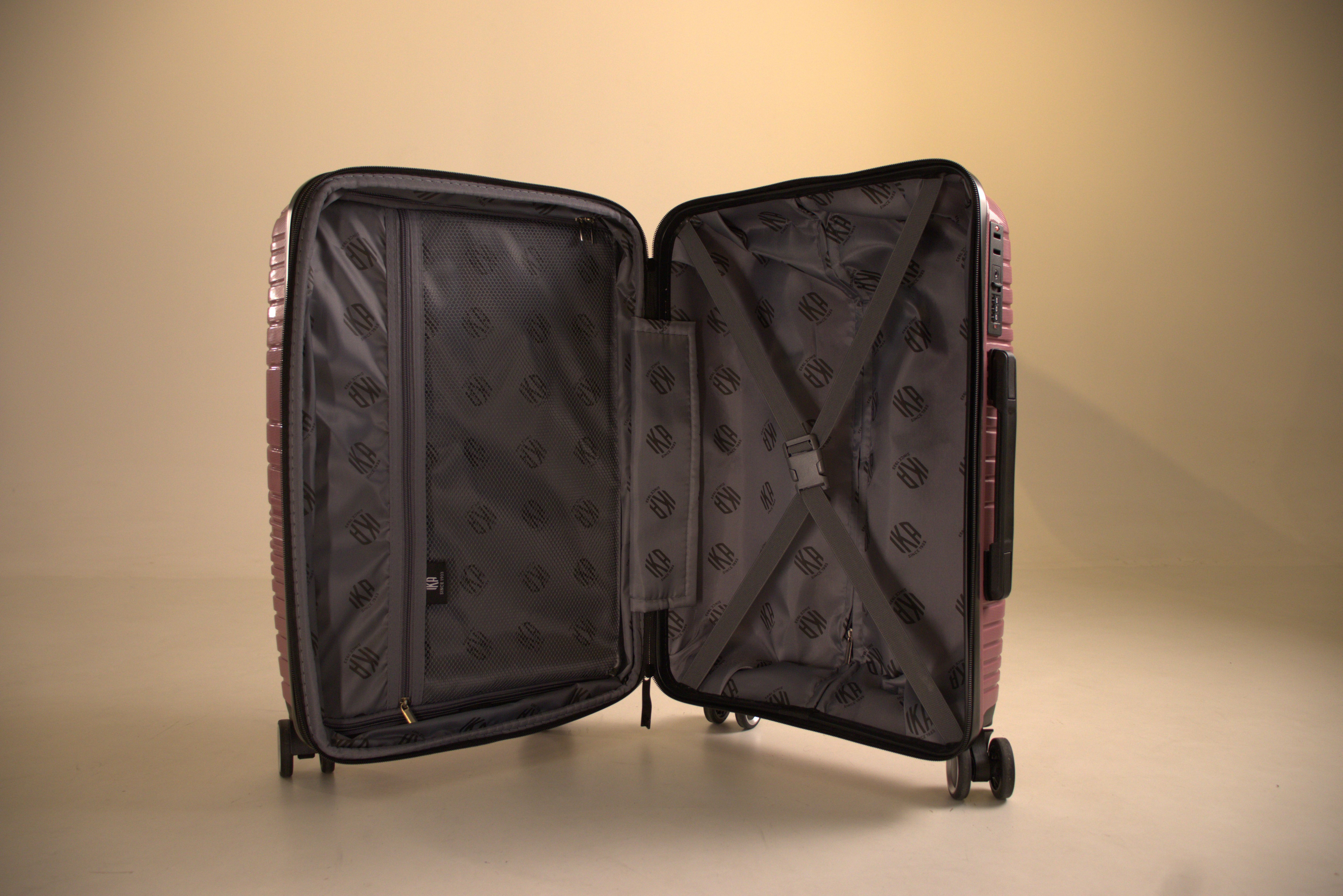 Kit malas de bordo wave e Wing roxa e rose