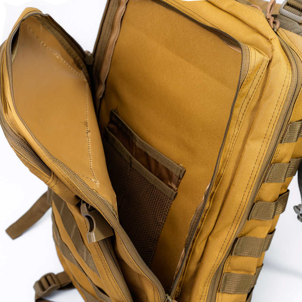 Mochila Grande Reforçada esportiva Trilha, Viagem 50L Varias divisórias Trek Khaki