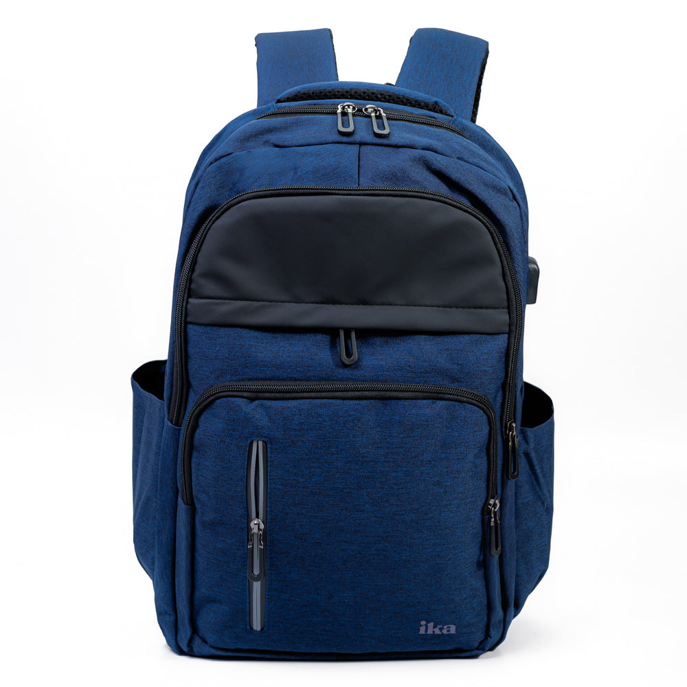 Mochila exceutiva Escolar Porta notebook 15″ Com entrada USB Azul