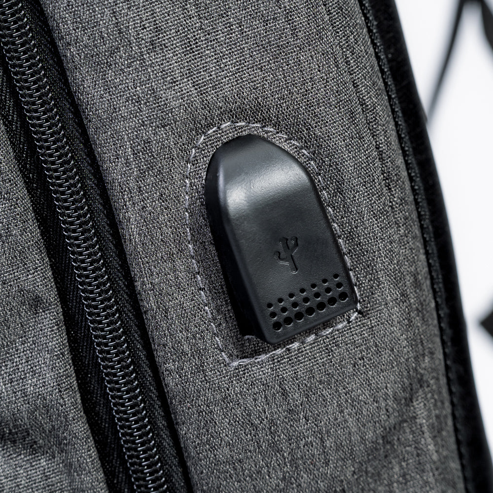 Mochila exceutiva Escolar Porta notebook 15″ Com entrada USB Cinza