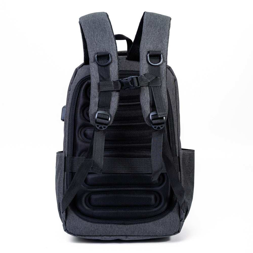 Mochila exceutiva Escolar Porta notebook 15″ Com entrada USB Cinza