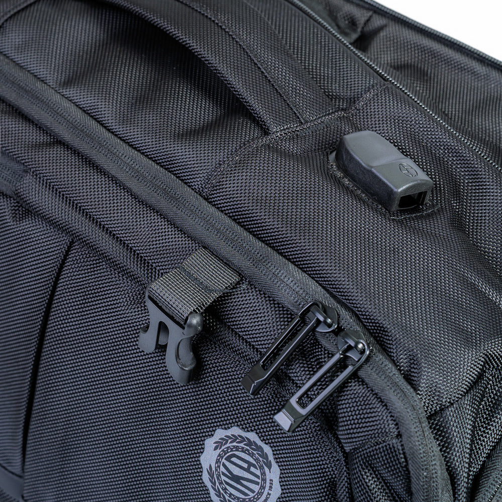 Mochila Grande Pasta 2 em 1 Expansiva Com Entrada USB UrbanX Preta