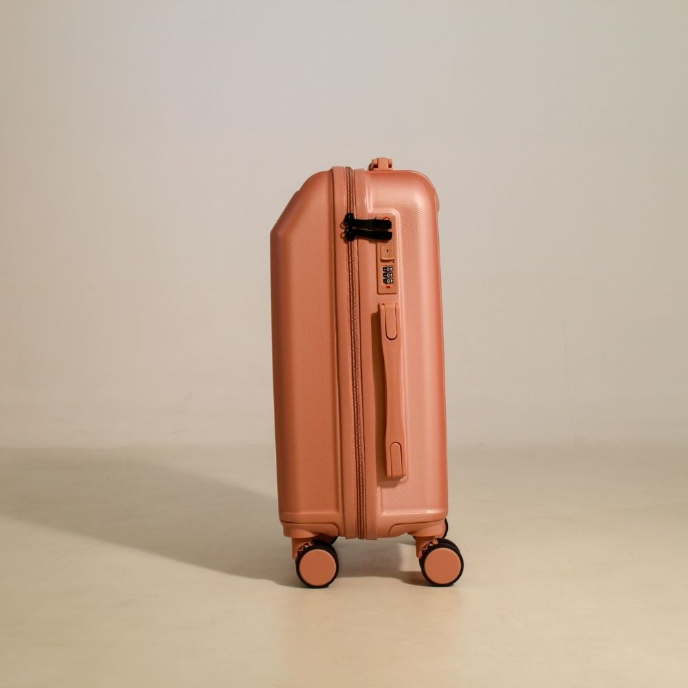 Mala De Viagem Pequena De Bordo 10 Kg ABS Continental Rose