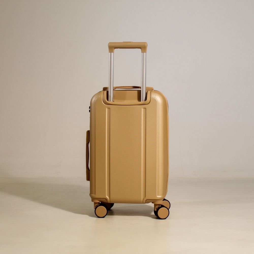 Mala De Viagem Pequena De Bordo 10 Kg ABS Continental Champagne