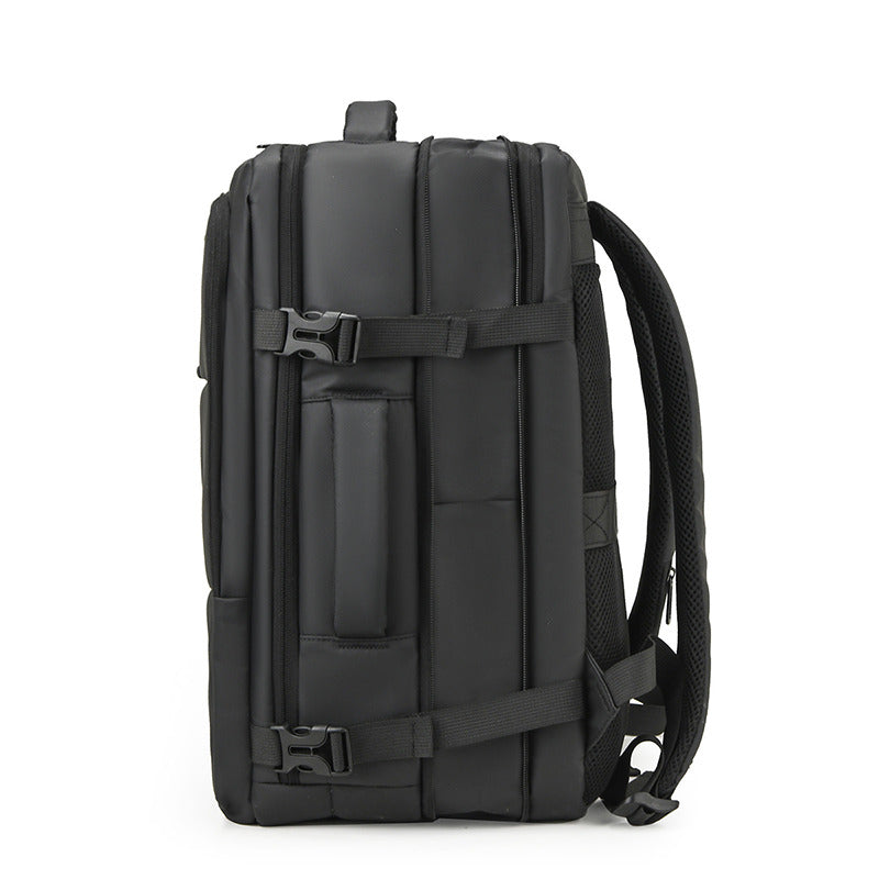 Mochila Grande Pasta 2 em 1 Expansiva Com Entrada USB UrbanX Cinza