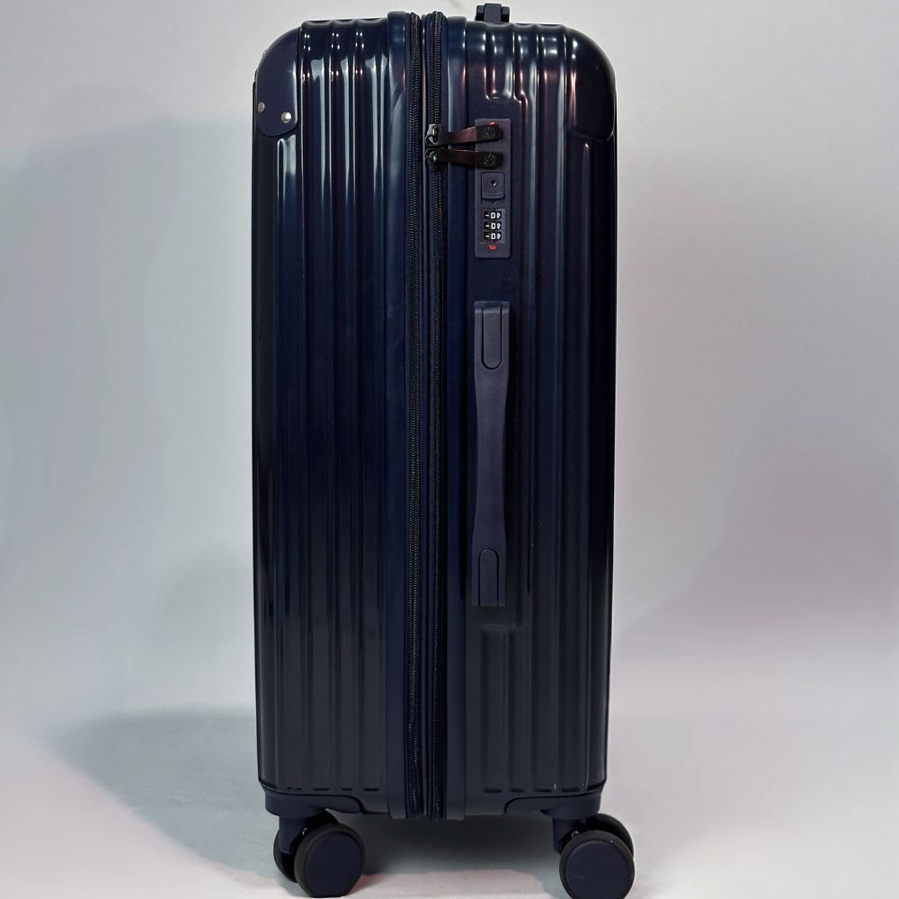 Mala De Viagem Média 23 Kg Policarbonato + Abs Com Expansor Unika Azul