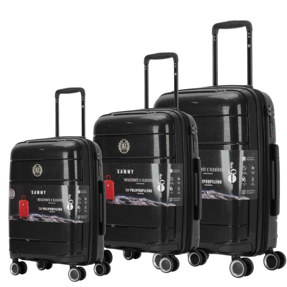 Conjunto De Malas De Vagem P, M e G Sammy Preta