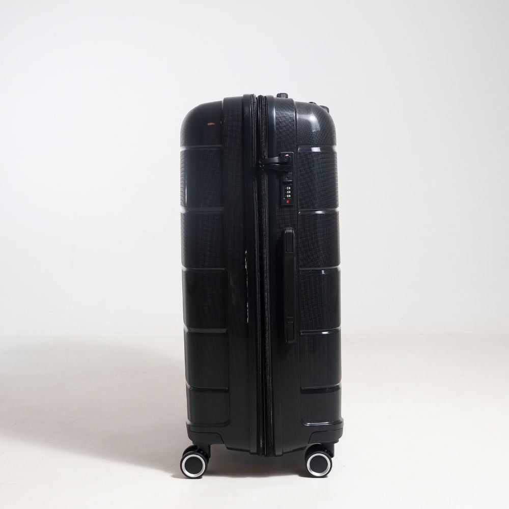 Mala de Viagem Grande 32 Kg Polipropileno Com expansor Sammy Preta