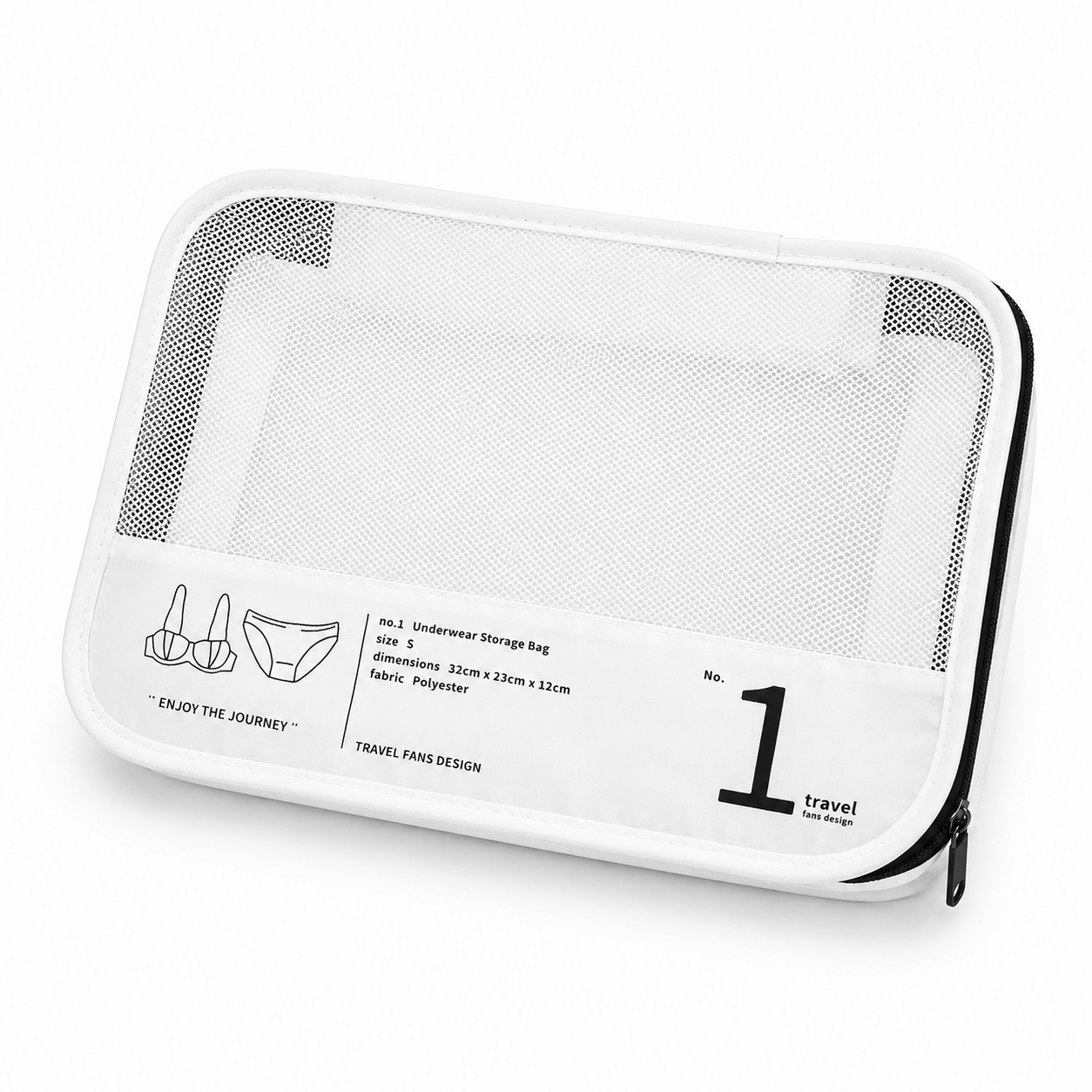 Kit 4 Peças Bolsas Organizadora De Mala Viagem Branco