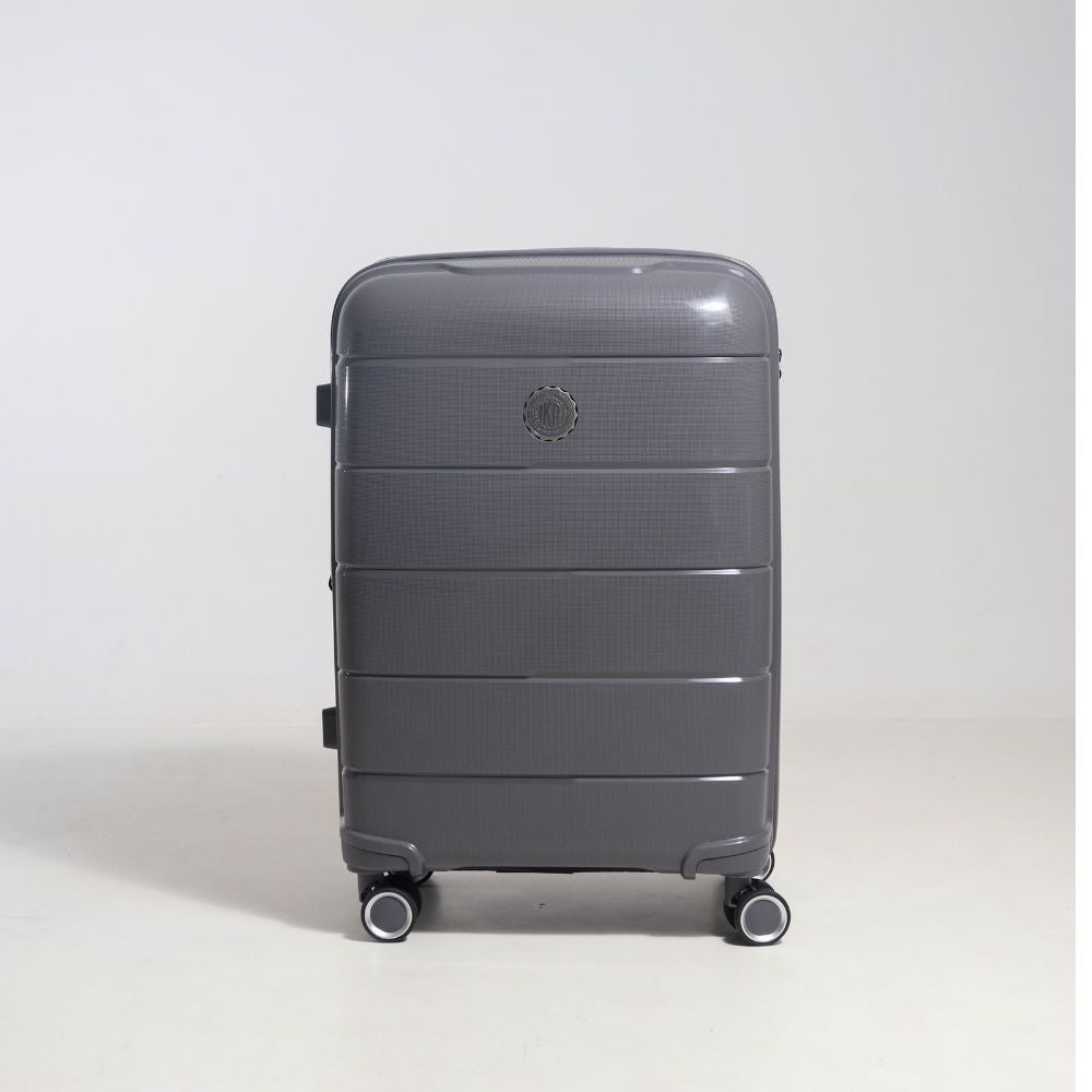 Mala de Viagem Média 23 Kg Polipropileno Com Expansor Sammy Cinza