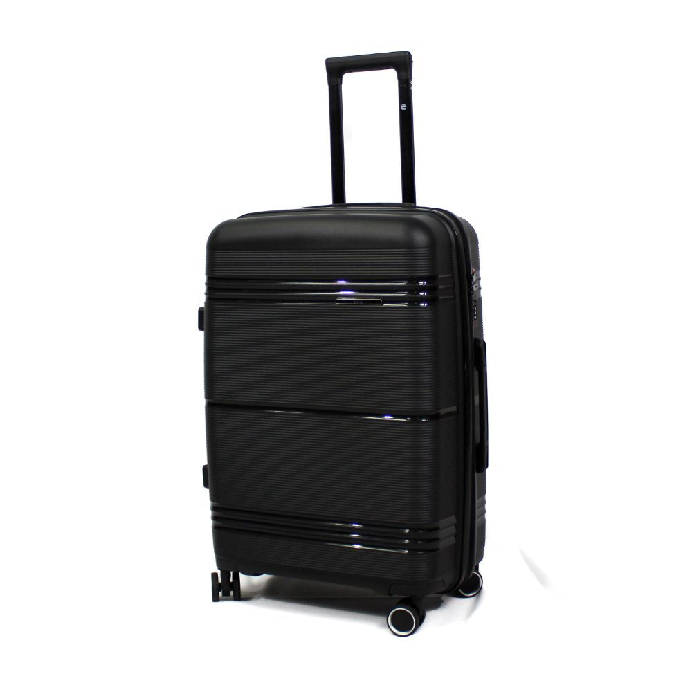 Mala De Viagem Média 23 Kg Polipropileno Com Expansor Slim Preta