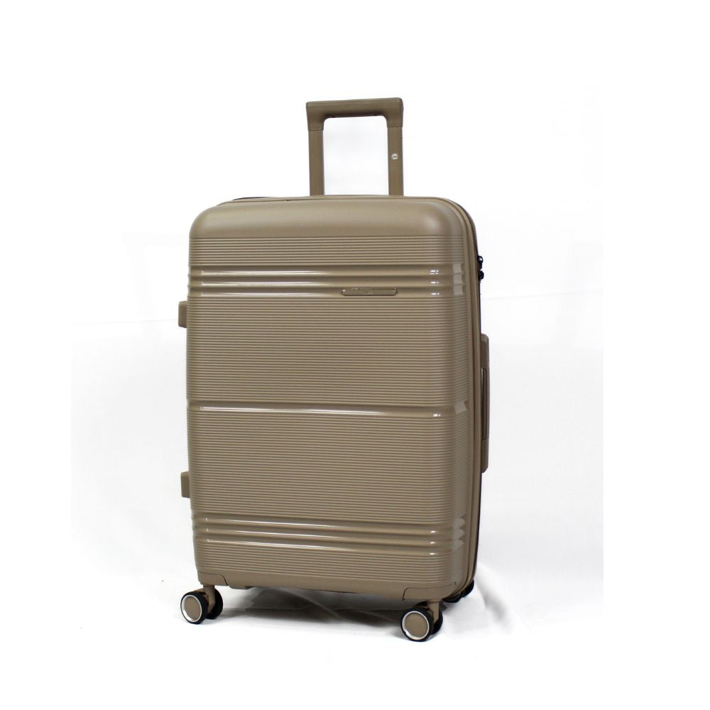 Mala De Viagem Média 23 Kg Polipropileno Com Expansor Slim Champagne