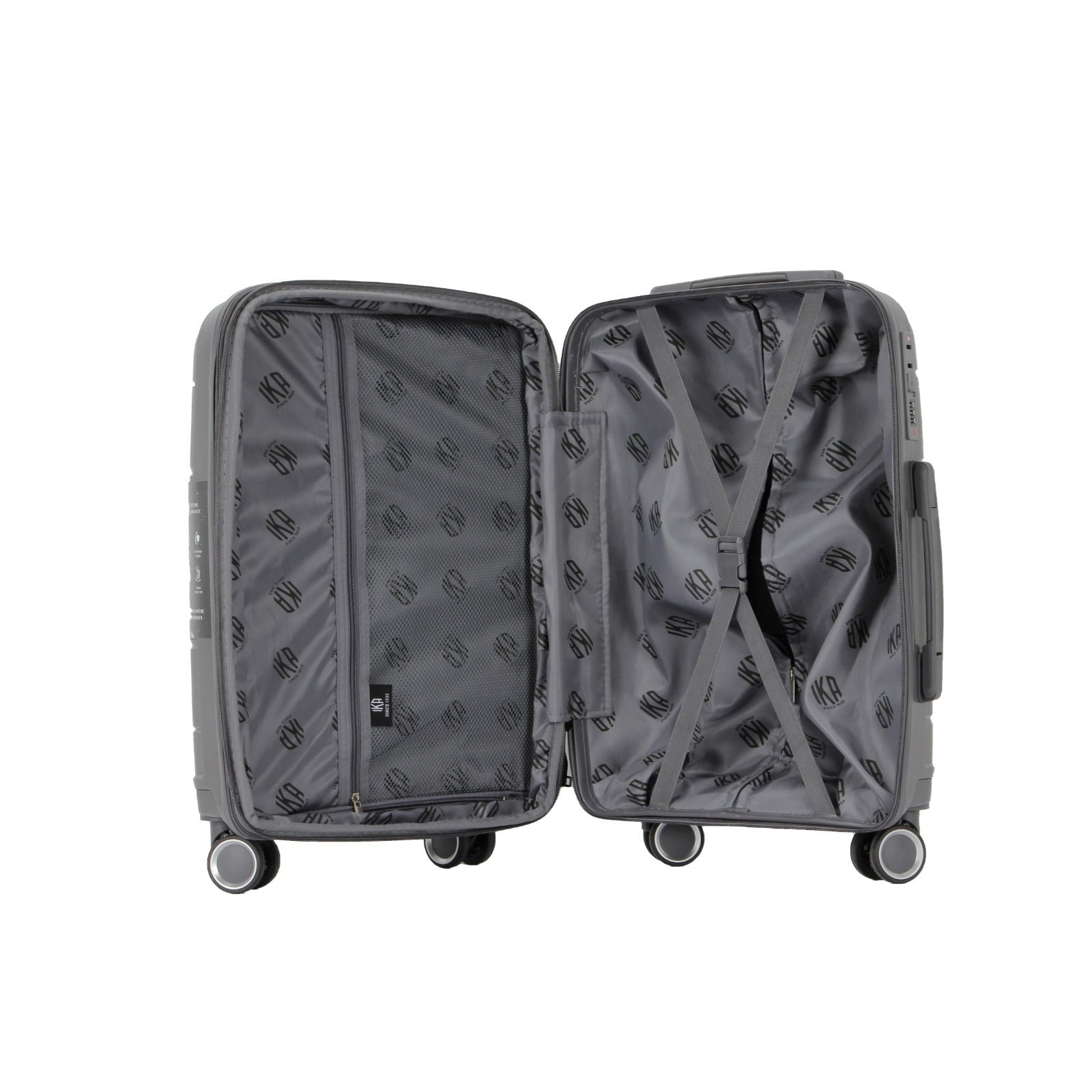 Mala De Viagem Pequena De Bordo 10 kg Polipropileno Sammy Cinza