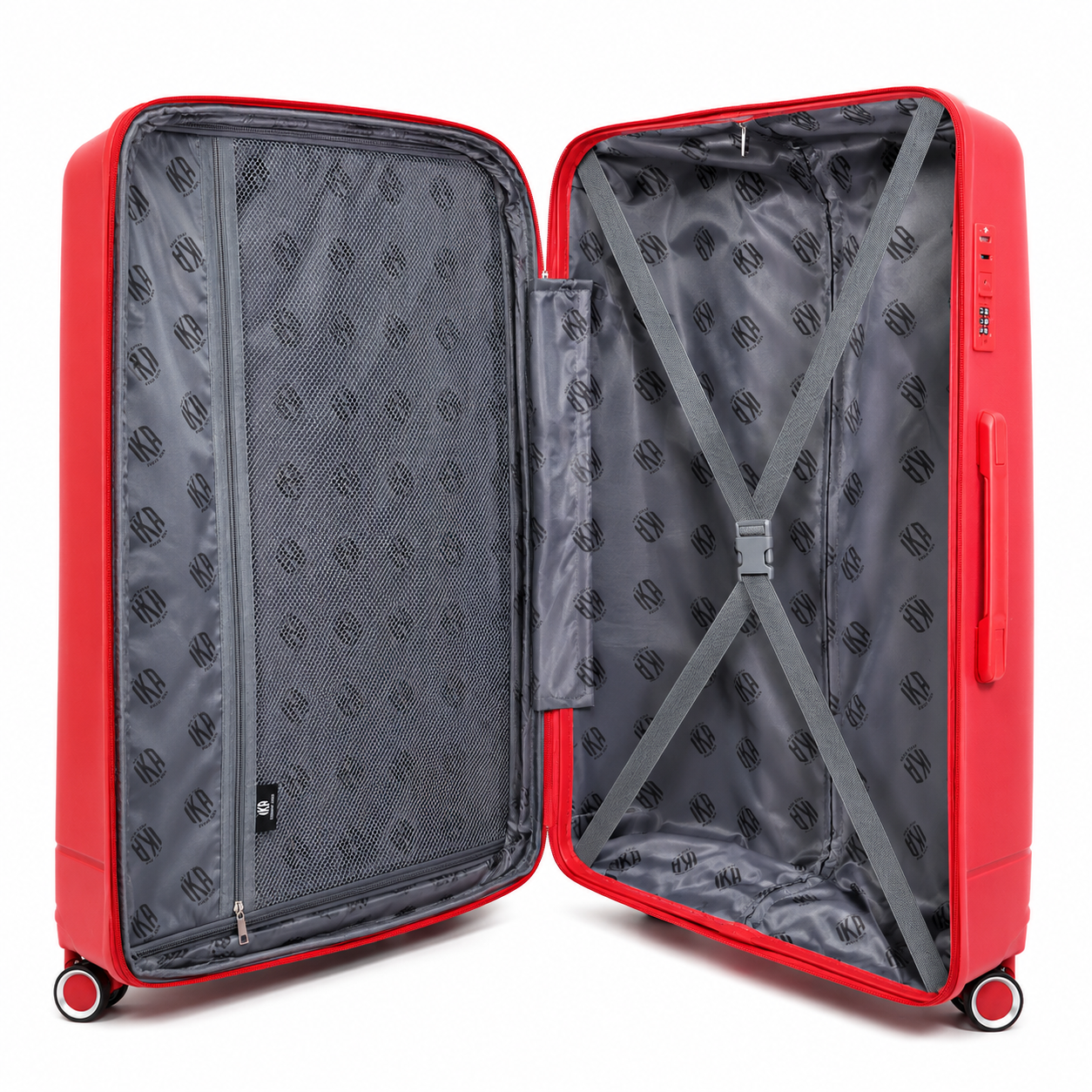 Mala de Viagem Grande 32 Kg Polipropileno Com expansor Arya Vermelha