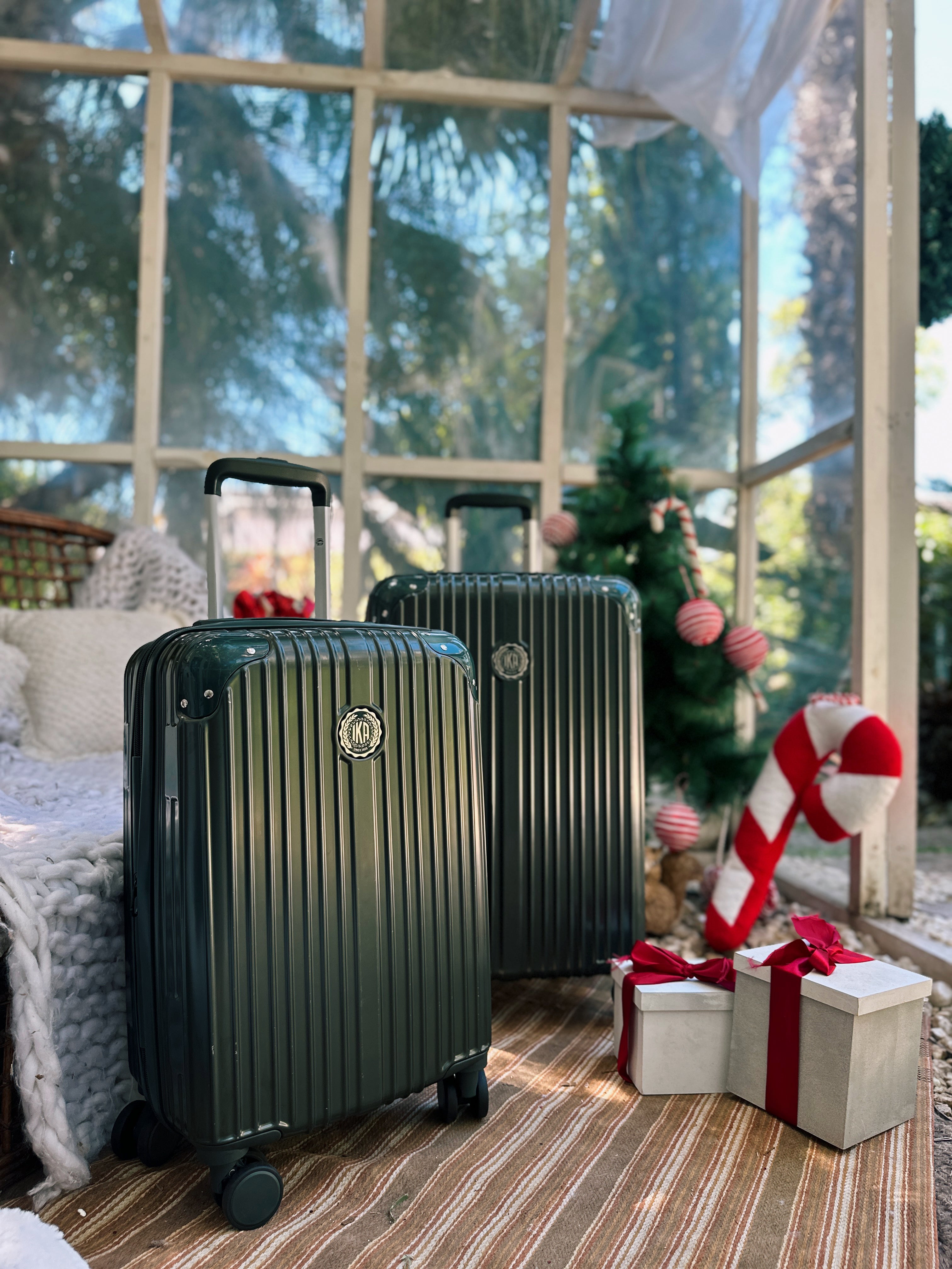 Kit Malas de Viagem Bordo e Média unika verde