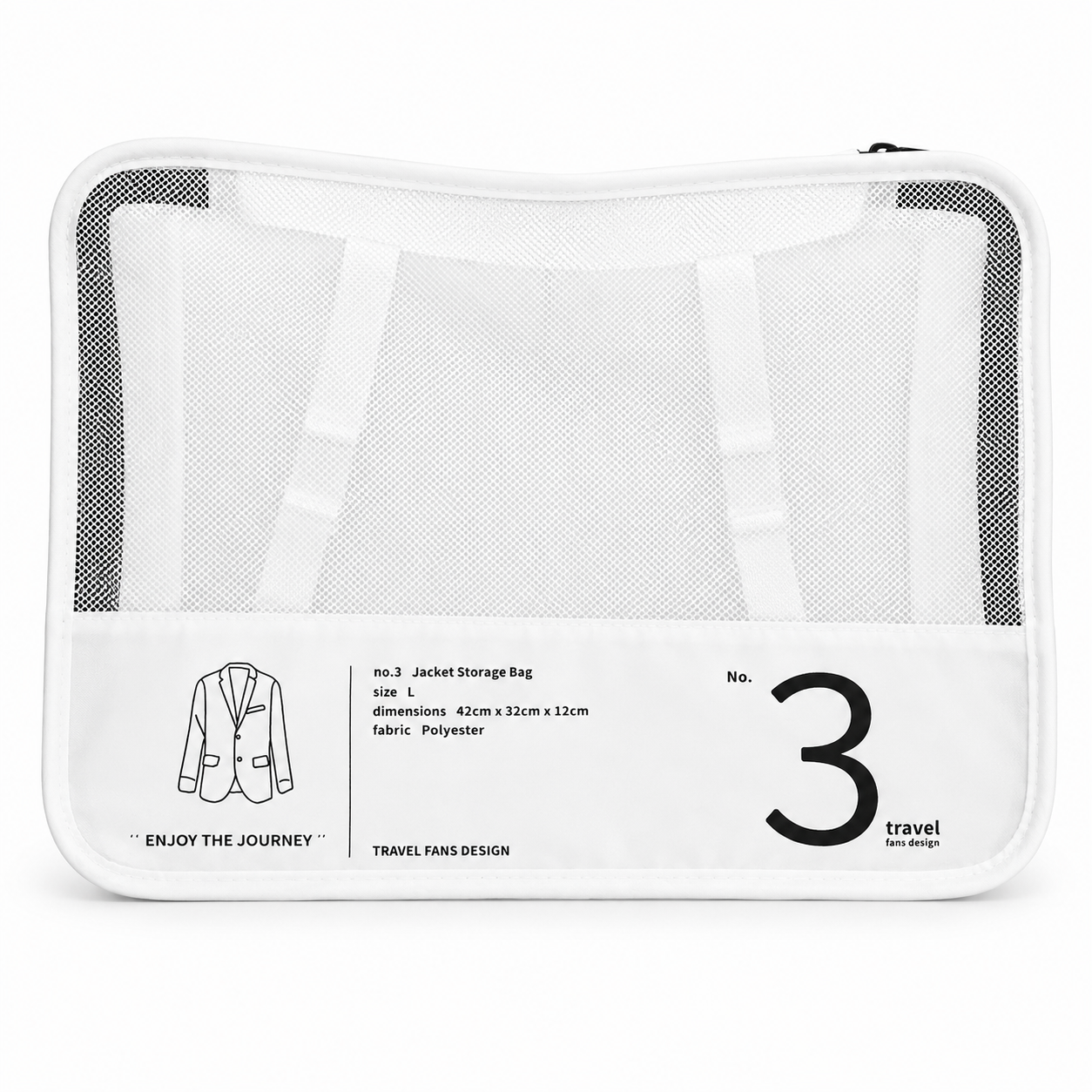 Kit 4 Peças Bolsas Organizadora De Mala Viagem Branco