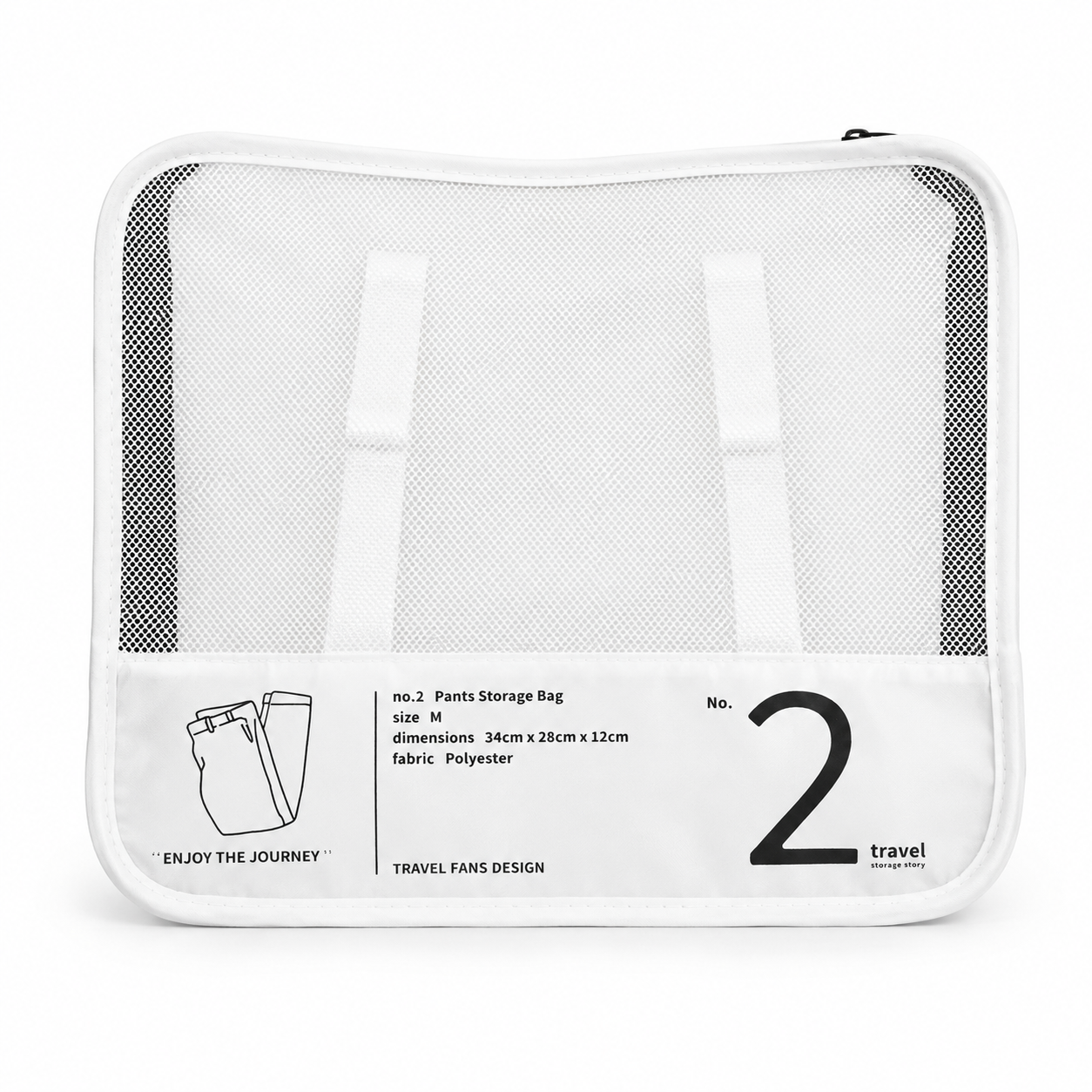 Kit 4 Peças Bolsas Organizadora De Mala Viagem Branco