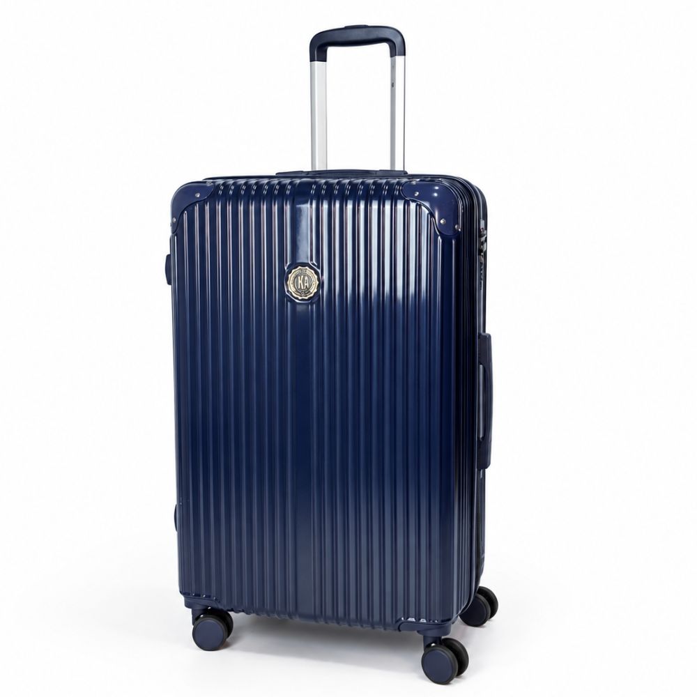Mala De Viagem Grande 32 Kg Policarbonato +Abs Com Expansor Unika Azul