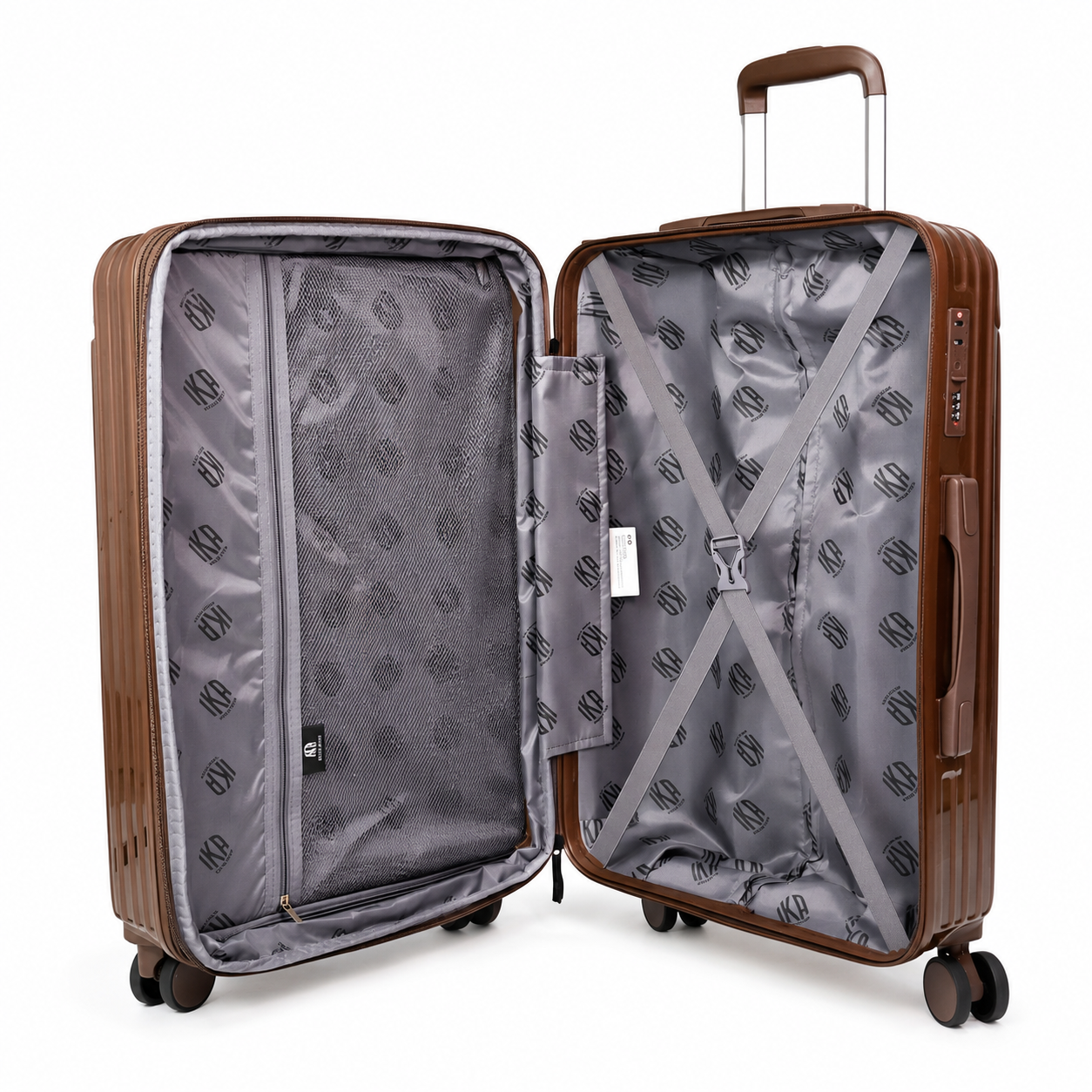 Mala De Viagem Média 23 Kg Policarbonato + Abs Com Expansor Unika Coffee