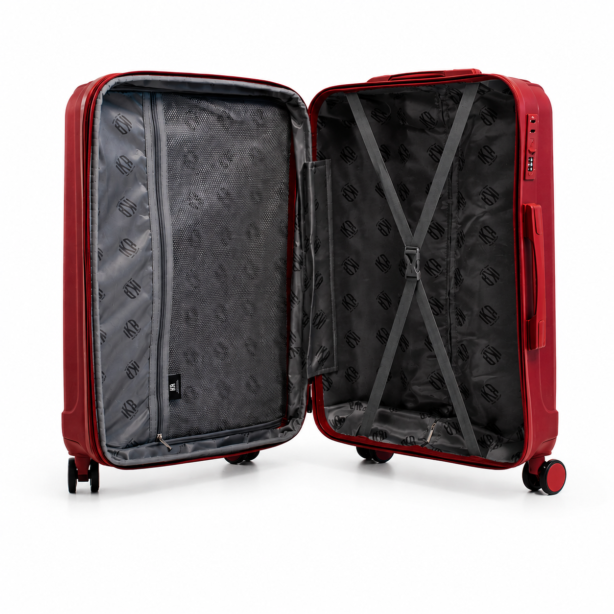 Mala De Viagem Grande 32 Kg Abs Com Expansor Scorpion Vermelha