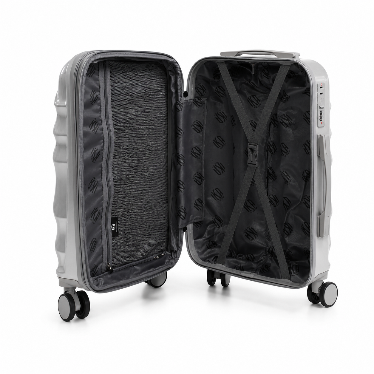 Mala De Viagem Grande 32 Kg Policarbonato +Abs Com Expansor Avalon Cinza