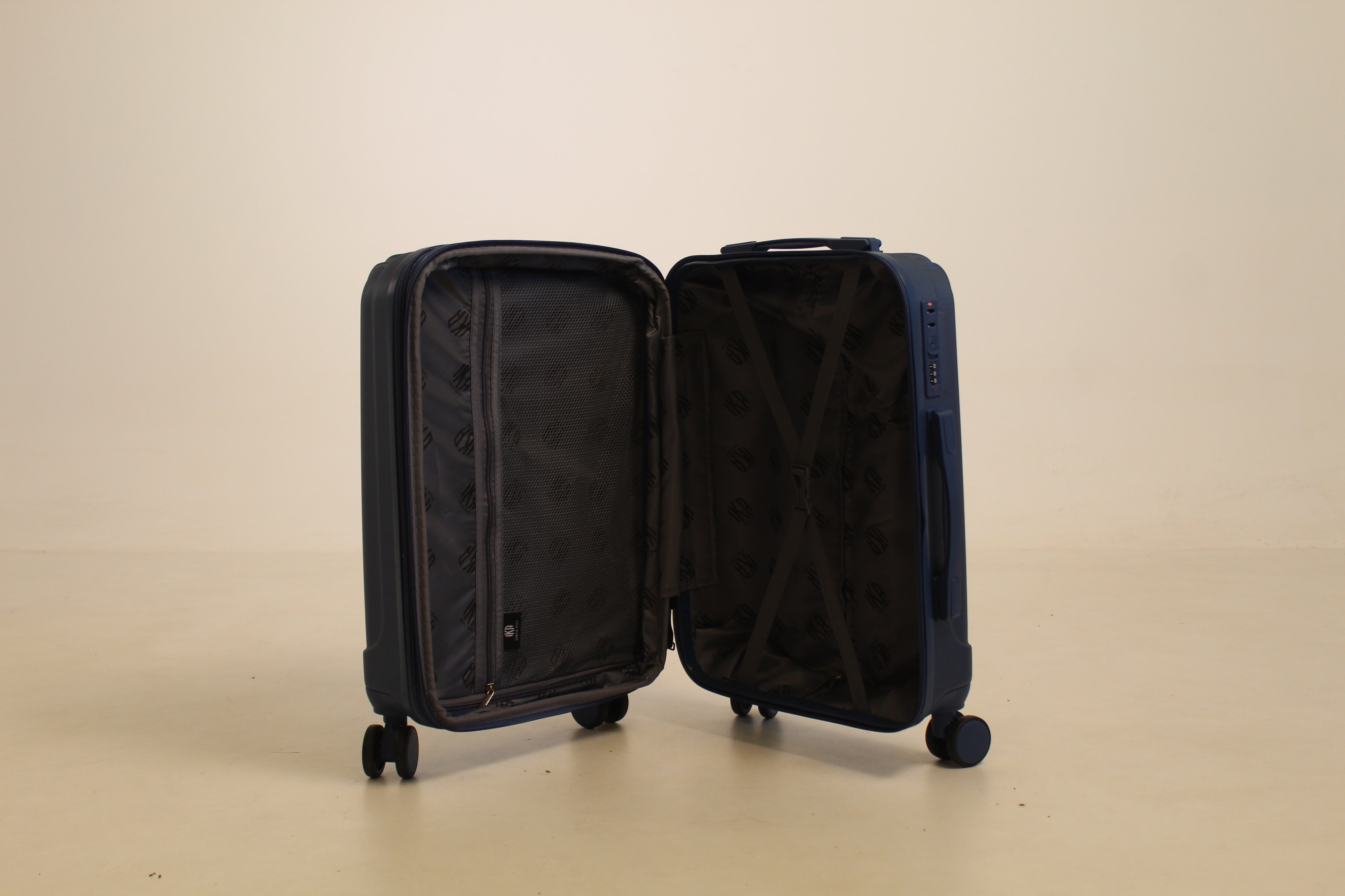 【 maaa 】 Mala De Viagem Grande 32 Kg Abs Com Expansor Scorpion Azul