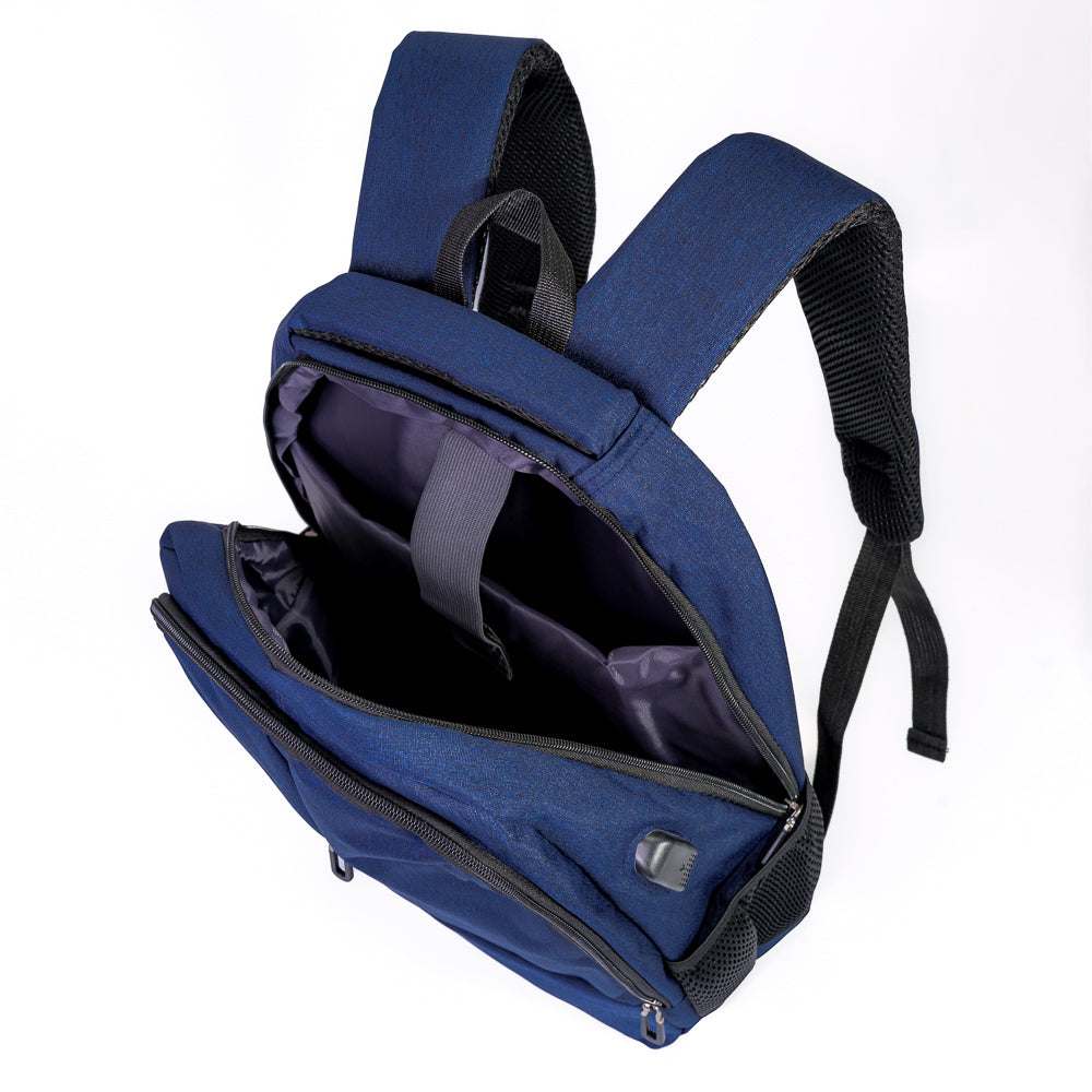 Mochila exceutiva Escolar Porta notebook 15″ Com entrada USB Atos Azul
