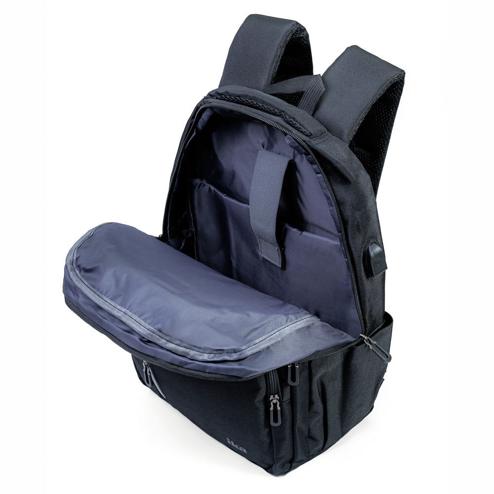 Mochila exceutiva Escolar Porta notebook 15″ Com entrada USB Pacto Preta