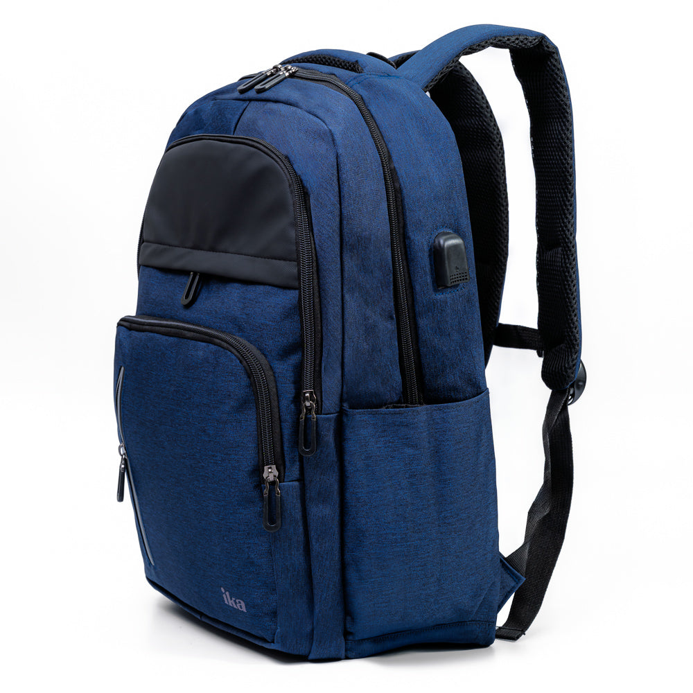 Mochila exceutiva Escolar Porta notebook 15″ Com entrada USB Azul